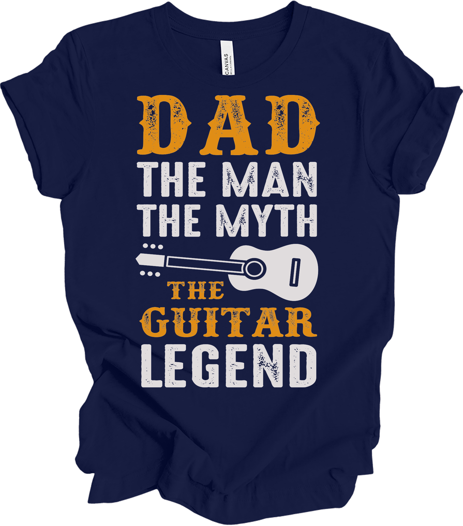Guitar Dad - The Man The Myth The Guitar Legend T-Shirt in Navy