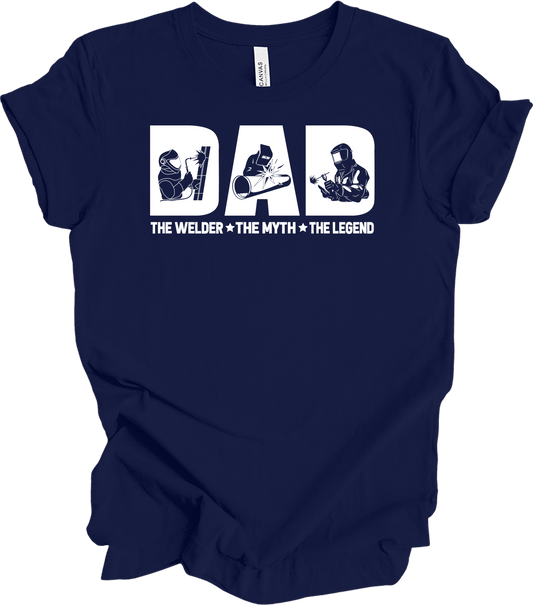 Welder Dad: Myth & Legend T-Shirt in Navy