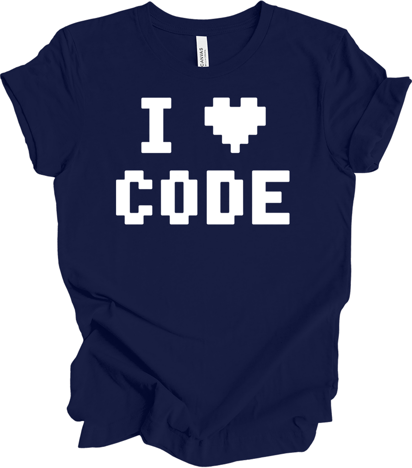 Cool Dude 'I Love Code' T-Shirt in Navy
