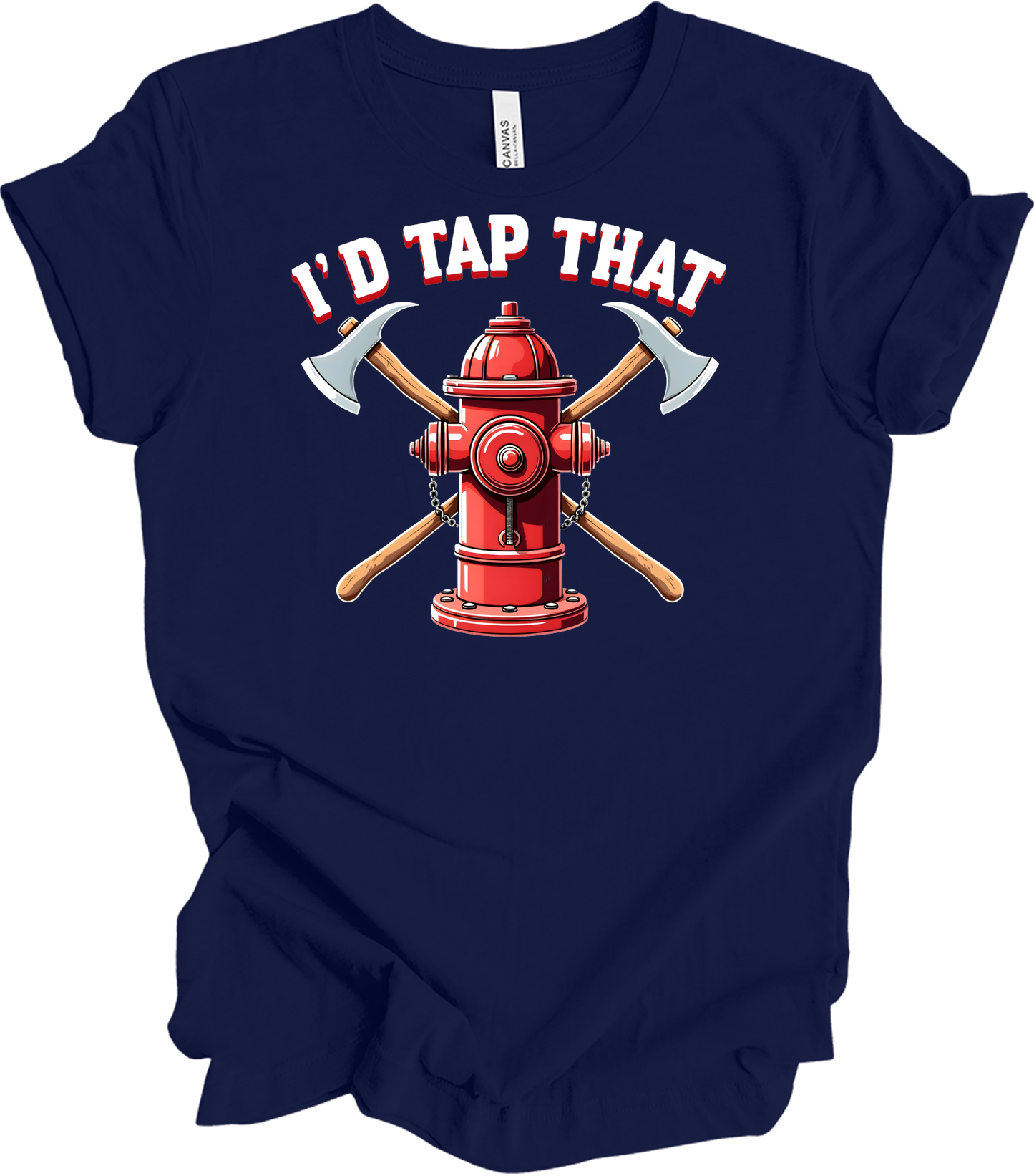 I'd Tap That Firefighter T-Shirt in Navy