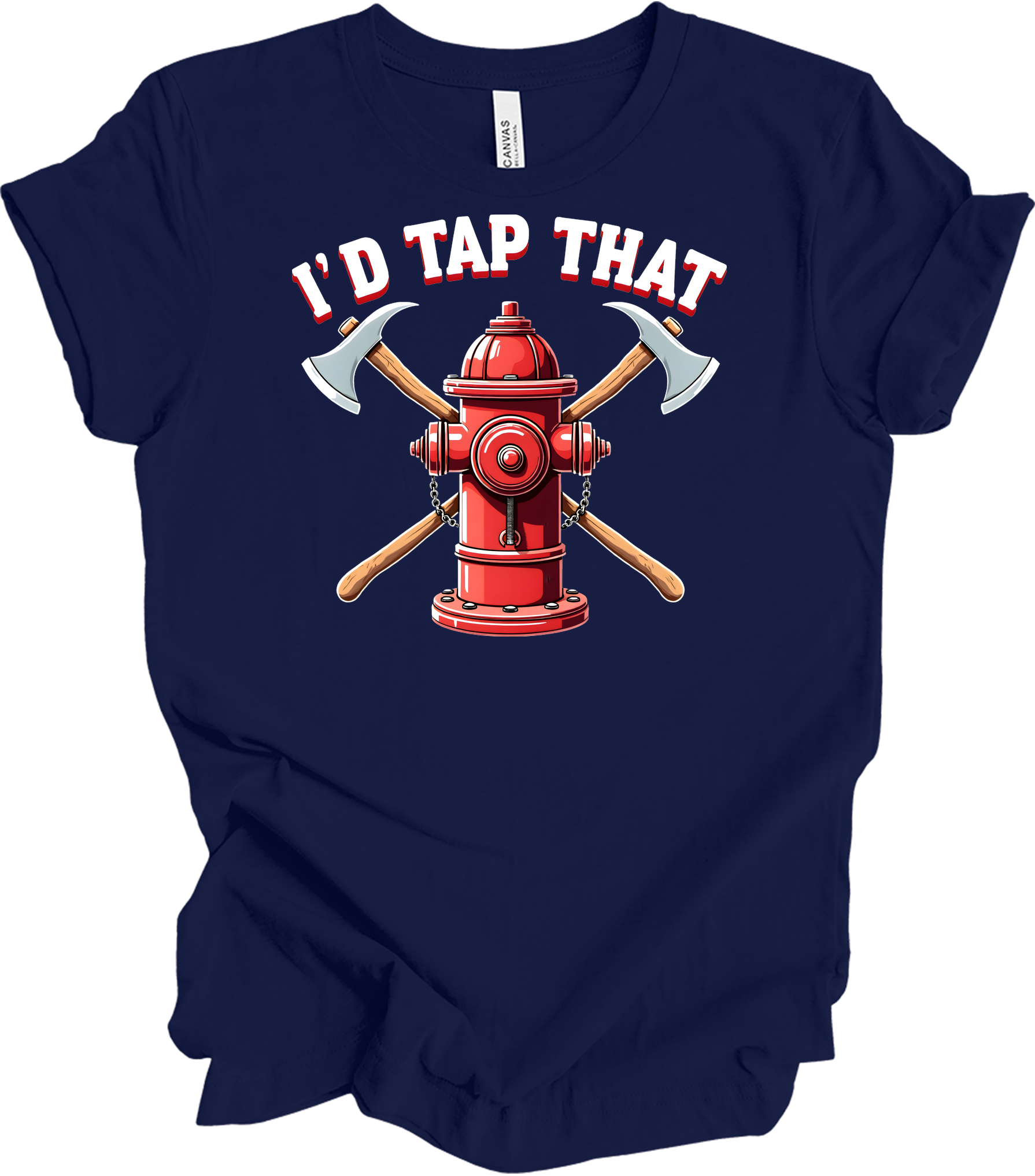 I'd Tap That Firefighter T-Shirt in Navy