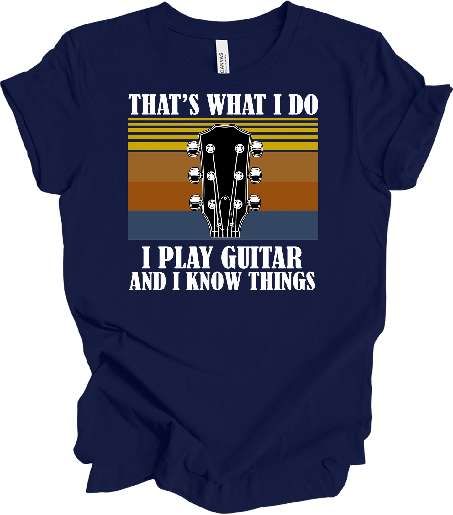 Guitar Player : Know Things T-Shirt in Navy