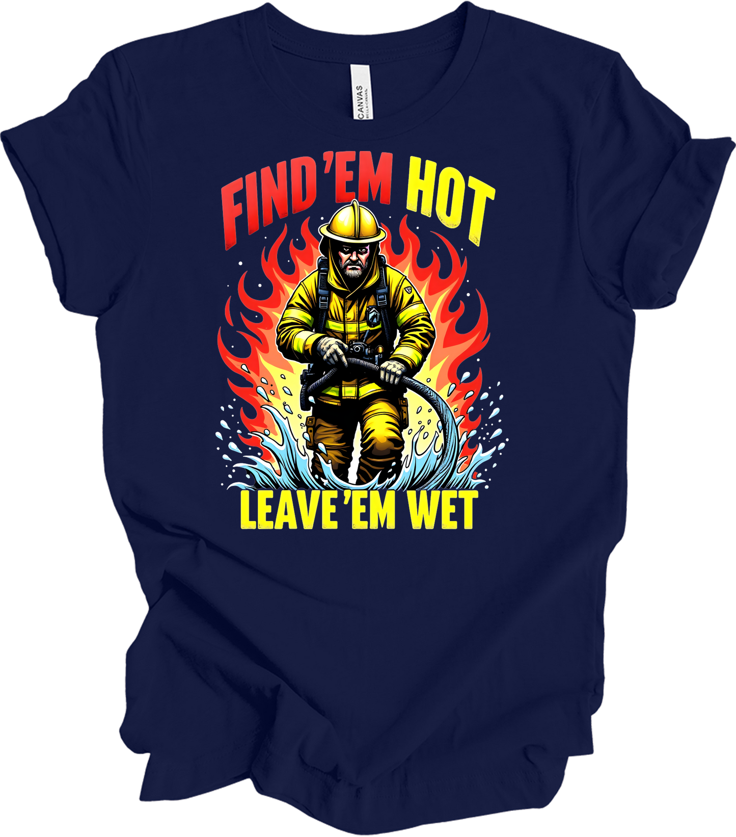 Find 'Em Hot Leave 'Em Wet T-Shirt in Navy