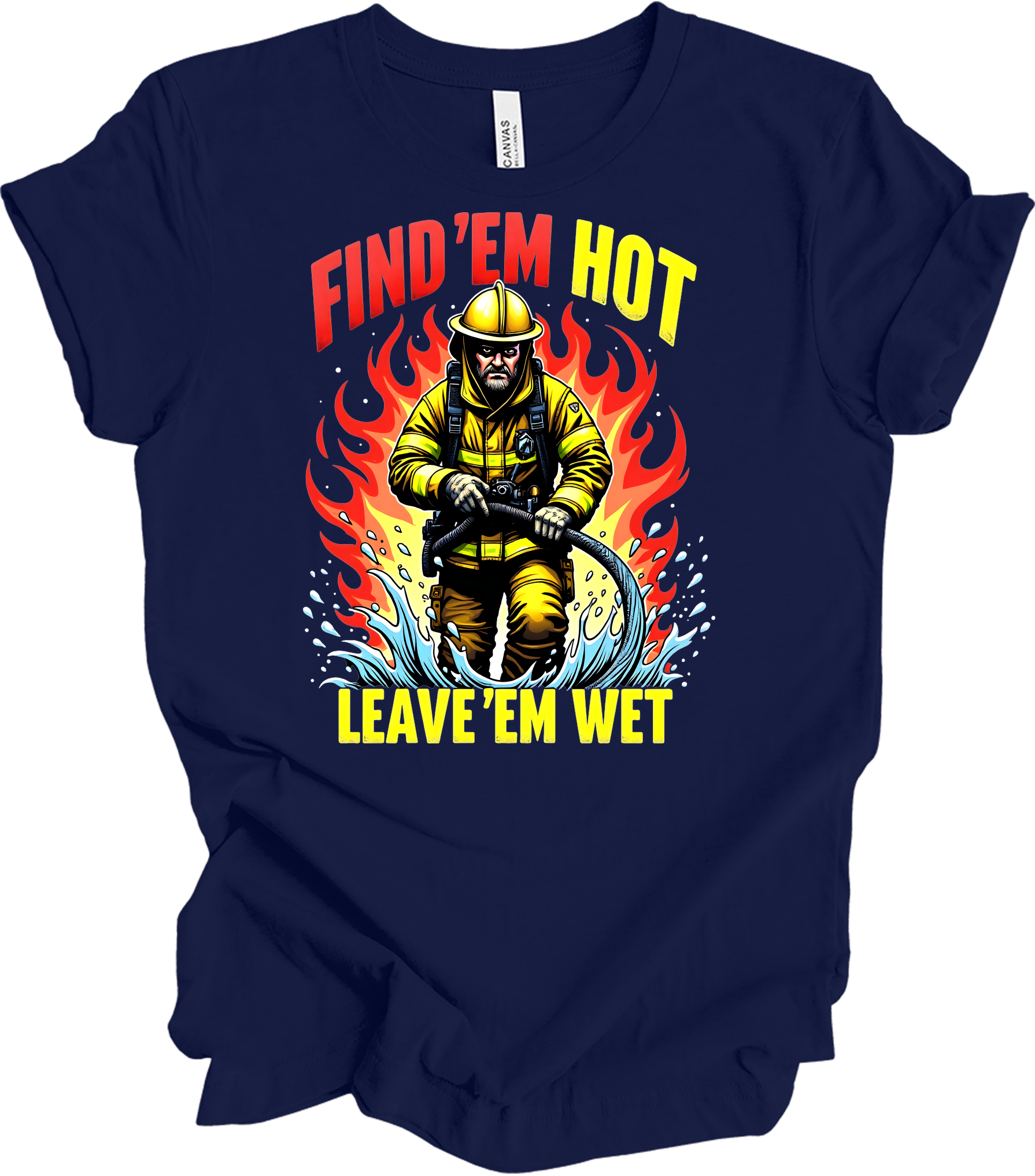 Find 'Em Hot Leave 'Em Wet T-Shirt in Navy