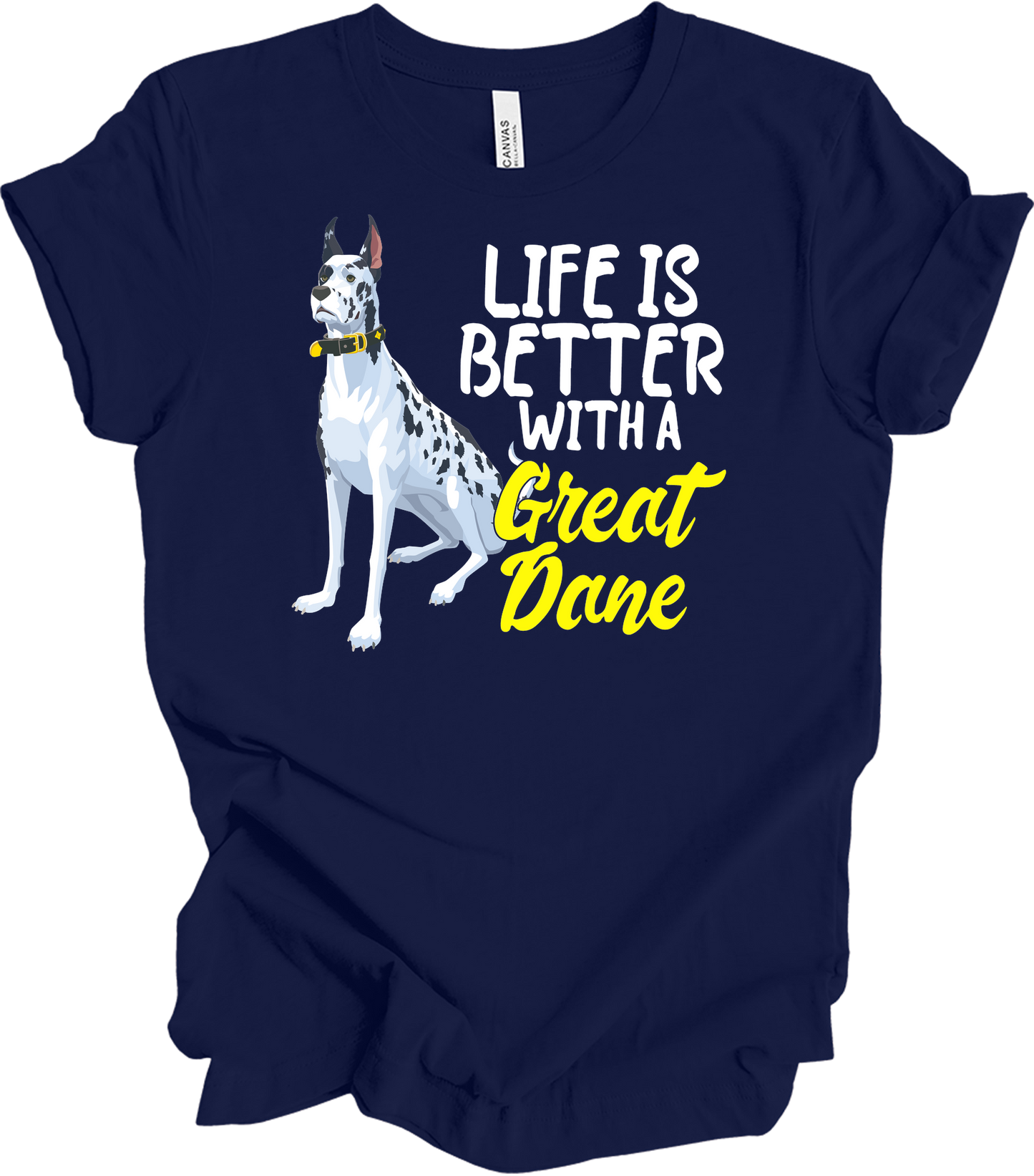 Great Dane Mom - Dog Lover Gift T-Shirt in Navy