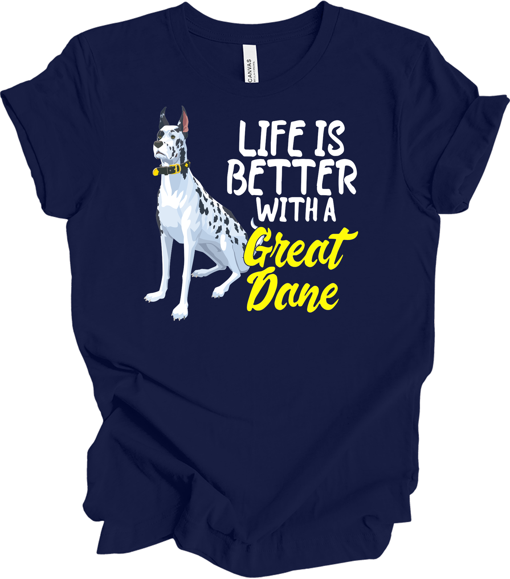 Great Dane Mom - Dog Lover Gift T-Shirt in Navy