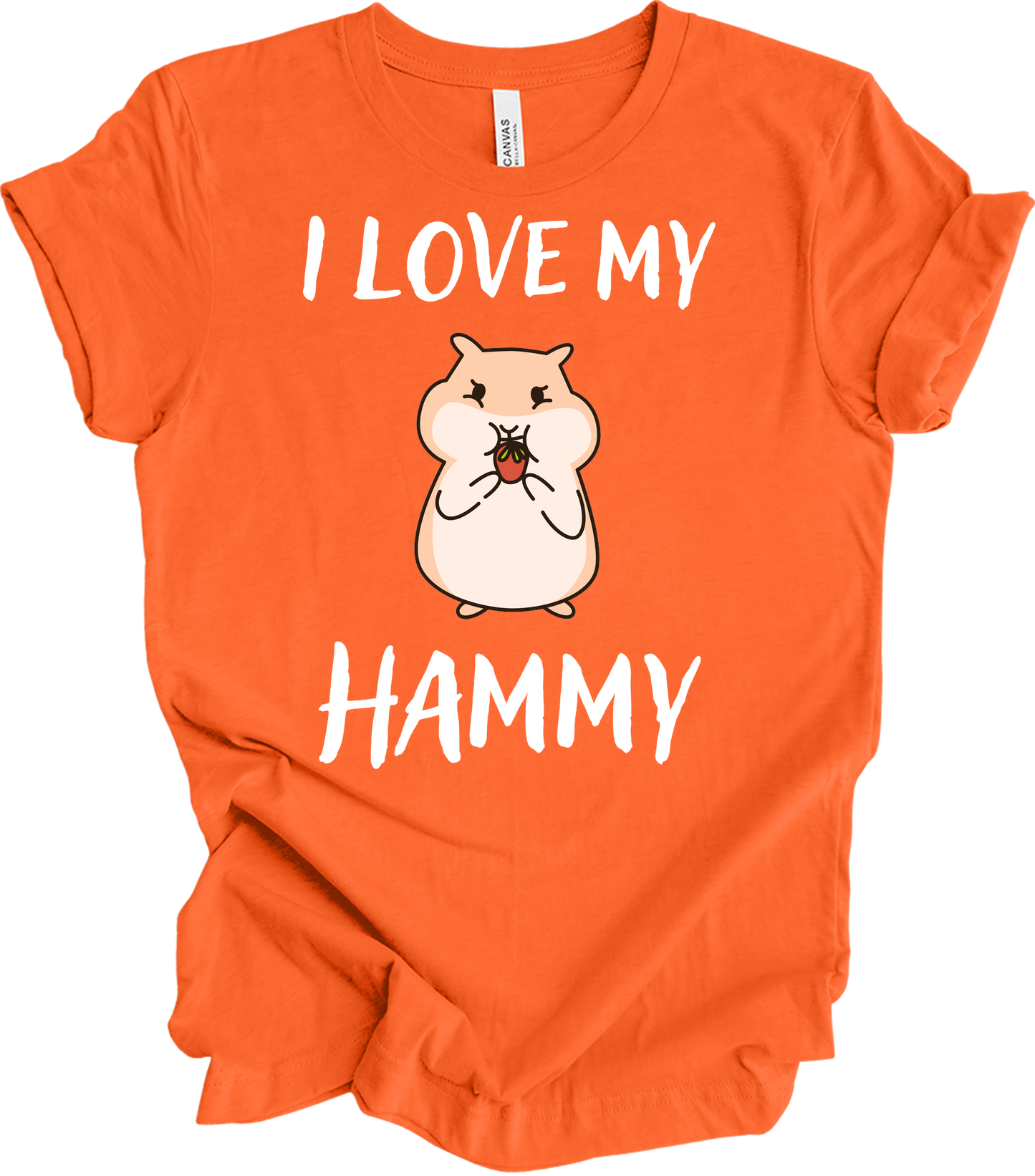 I Love My Hammy Hamster T-Shirt in Orange