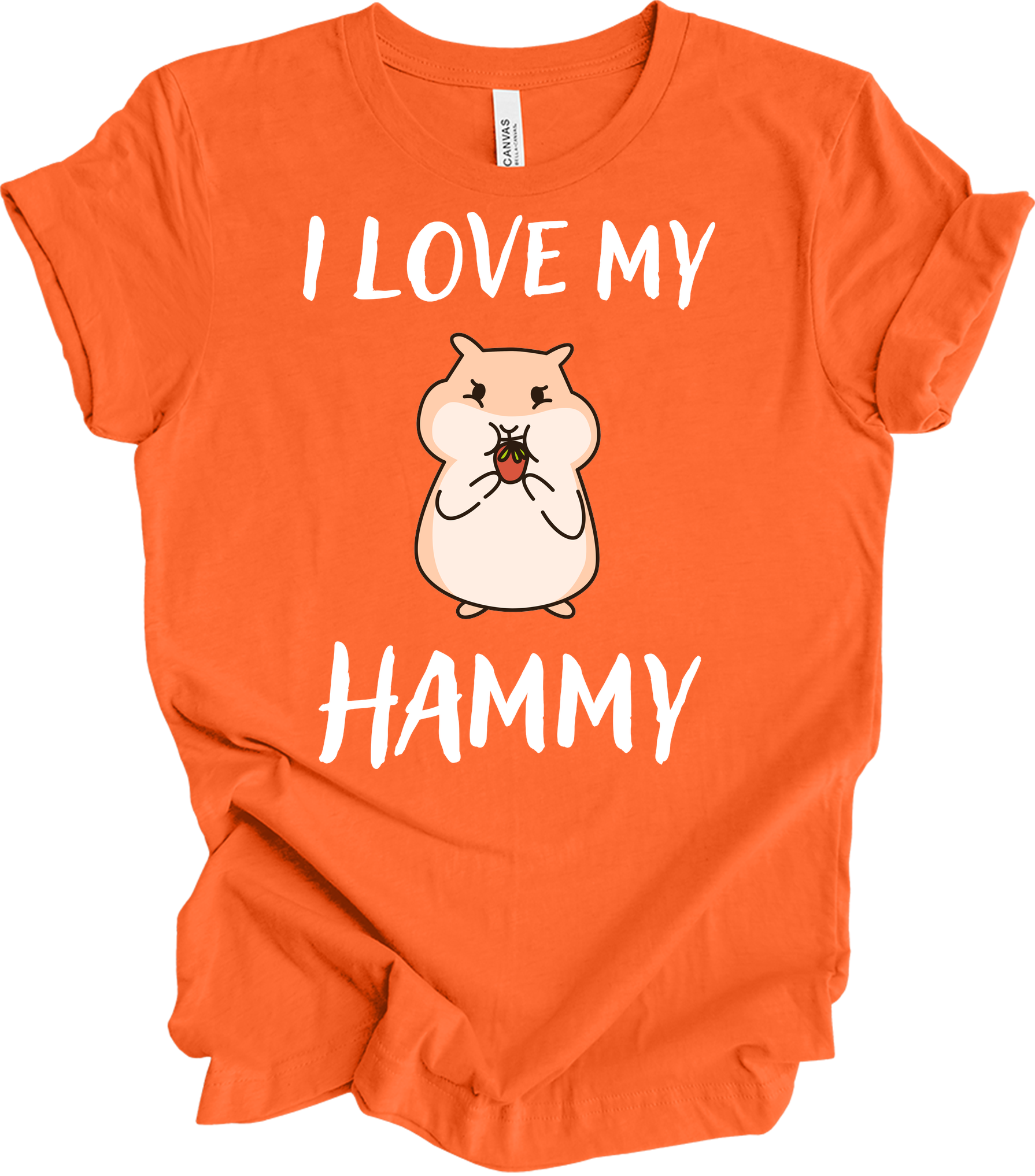 I Love My Hammy Hamster T-Shirt in Orange