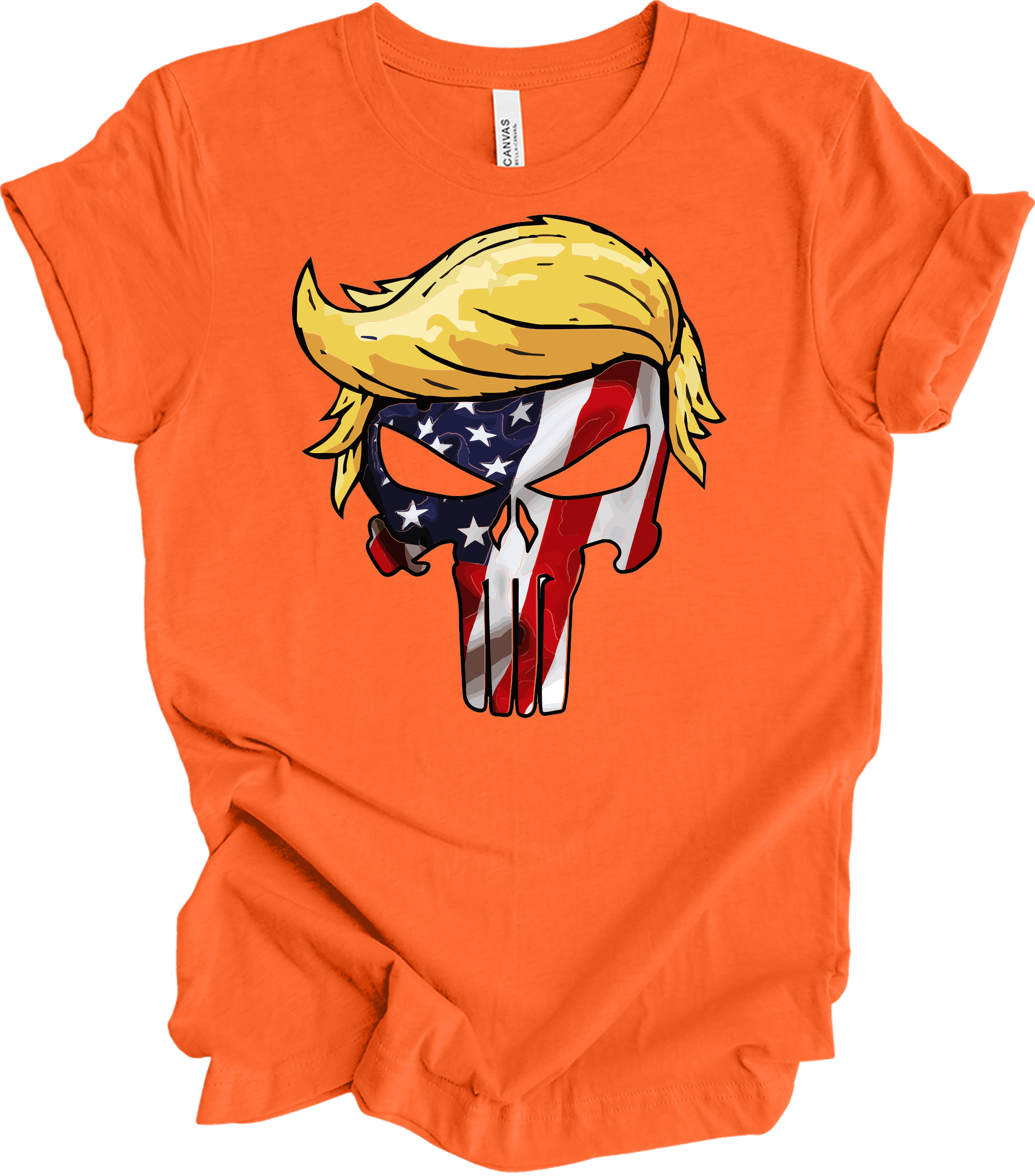 Trump Punisher Flag T-Shirt in Orange