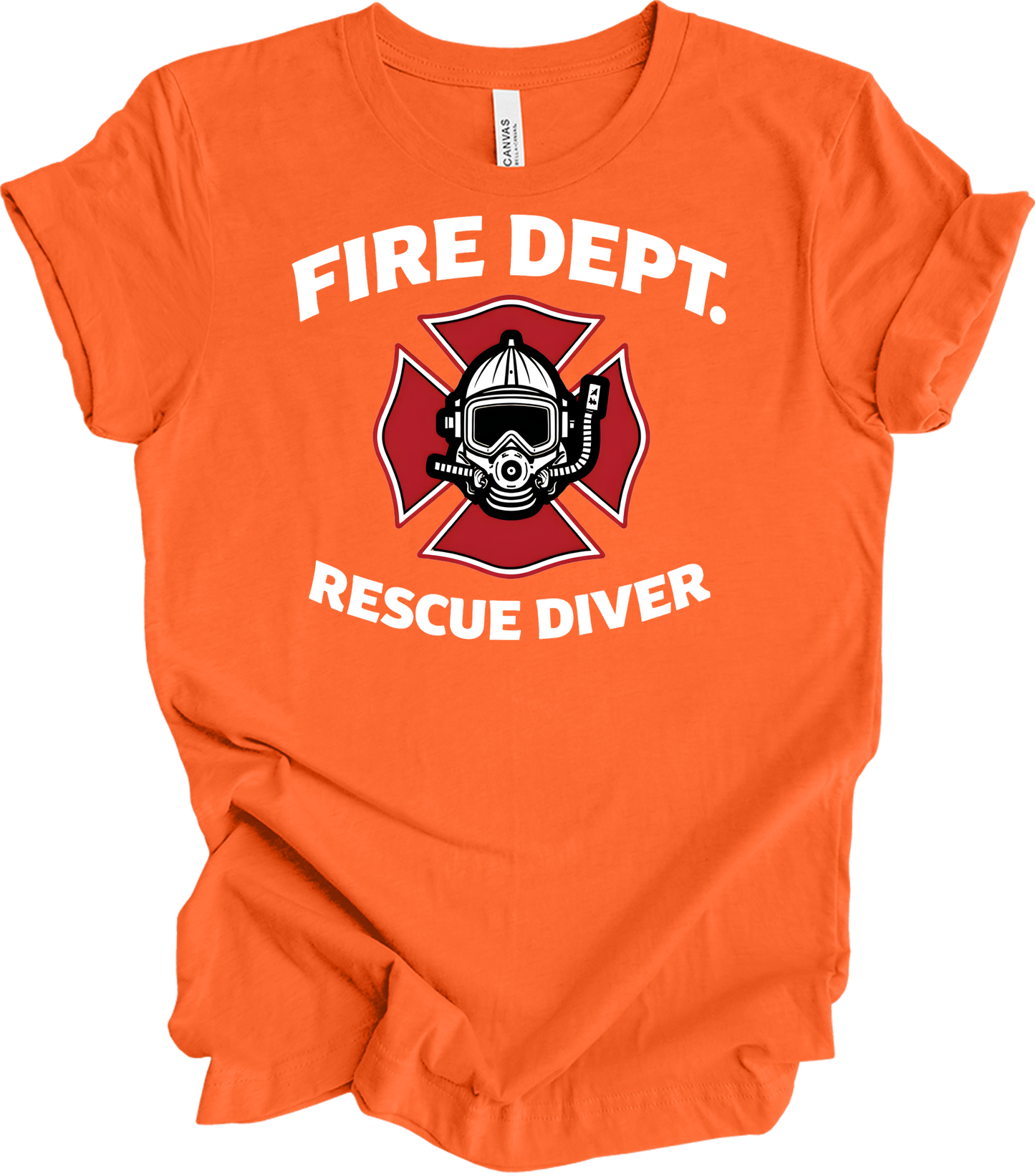 Fire Dept. Rescue Diver T-Shirt in Orange