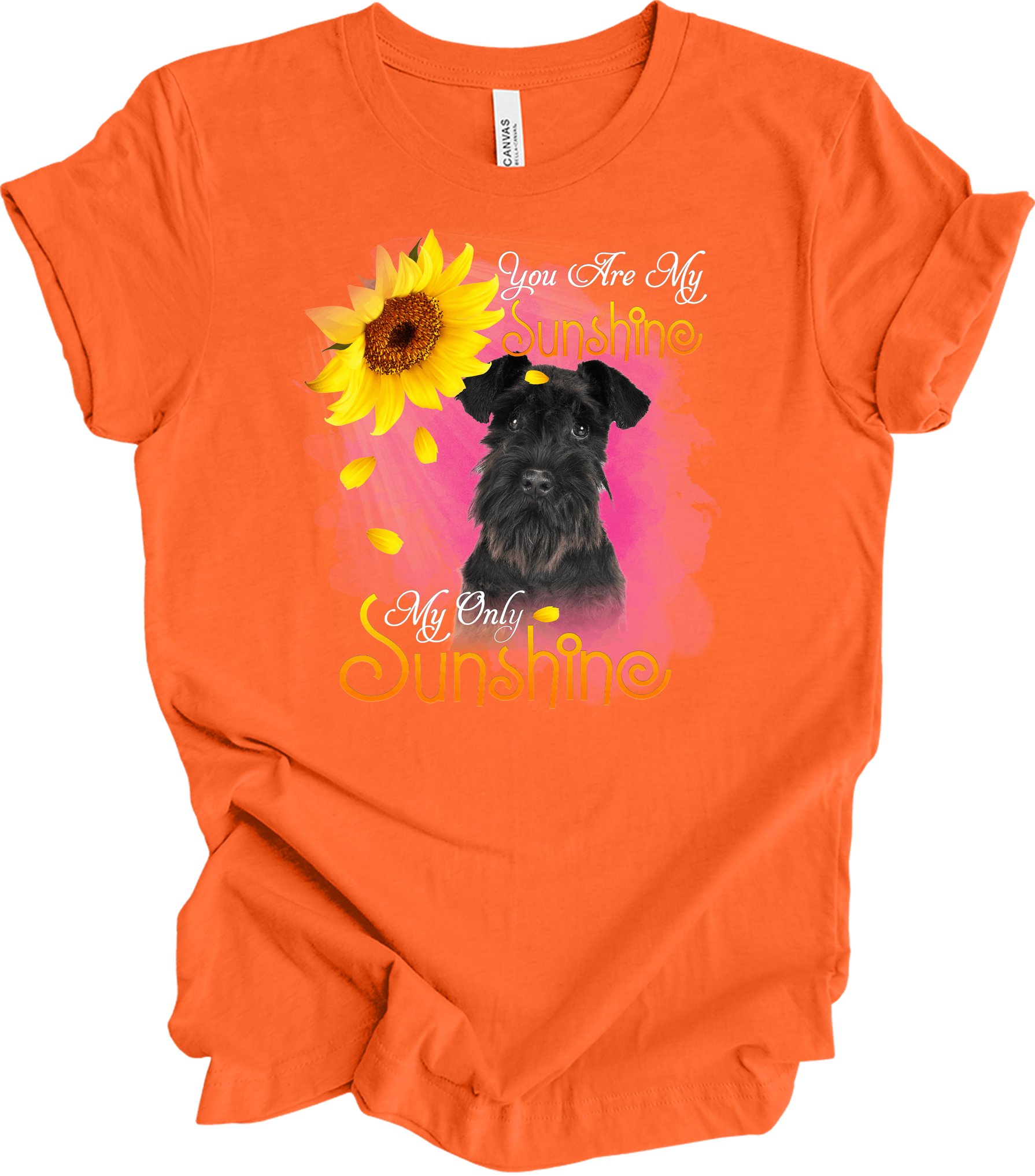 Schnauzer Sunshine - Unisex T-Shirt in Orange