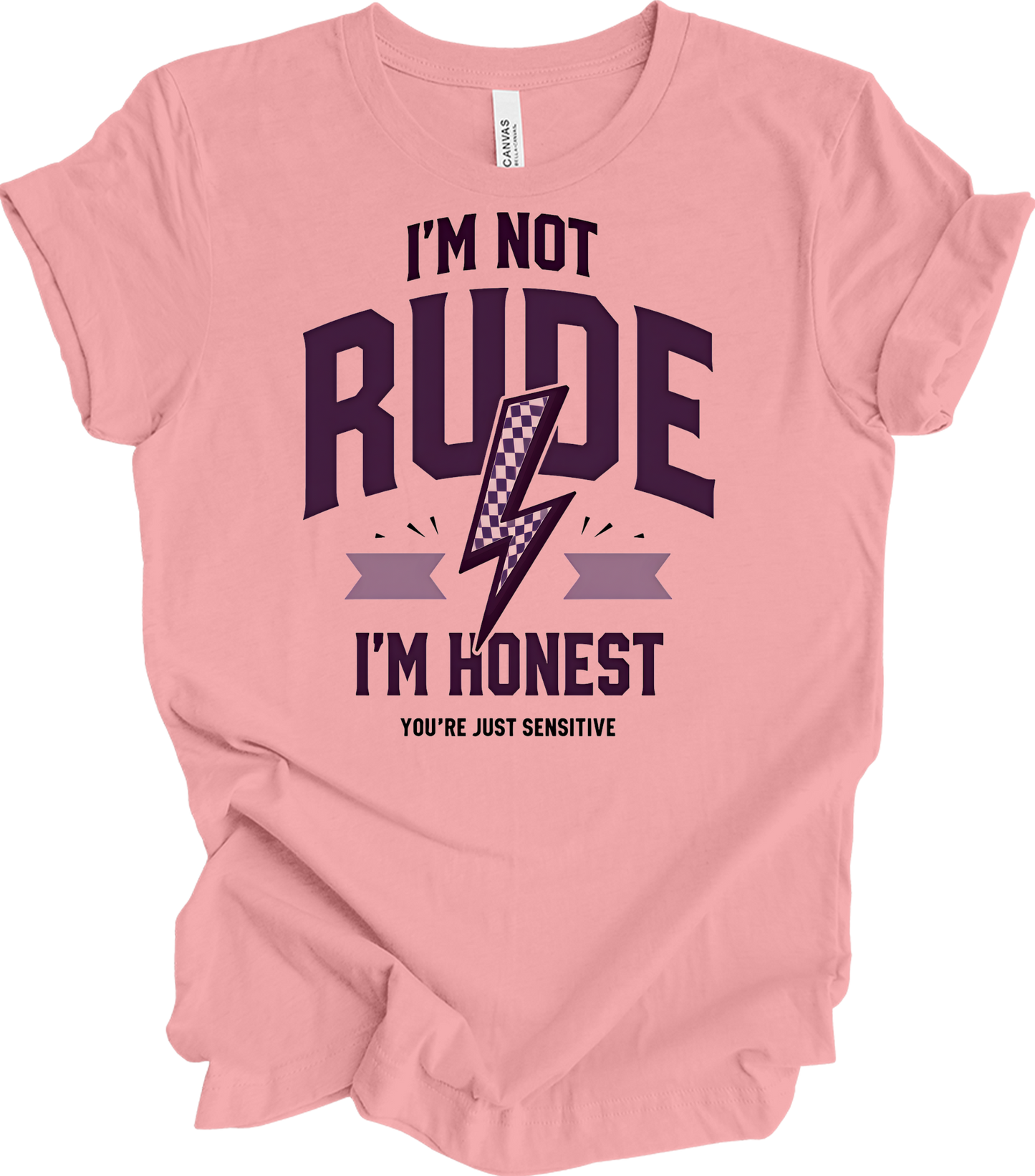I'm Not Rude I'm Honest T-Shirt in Pink