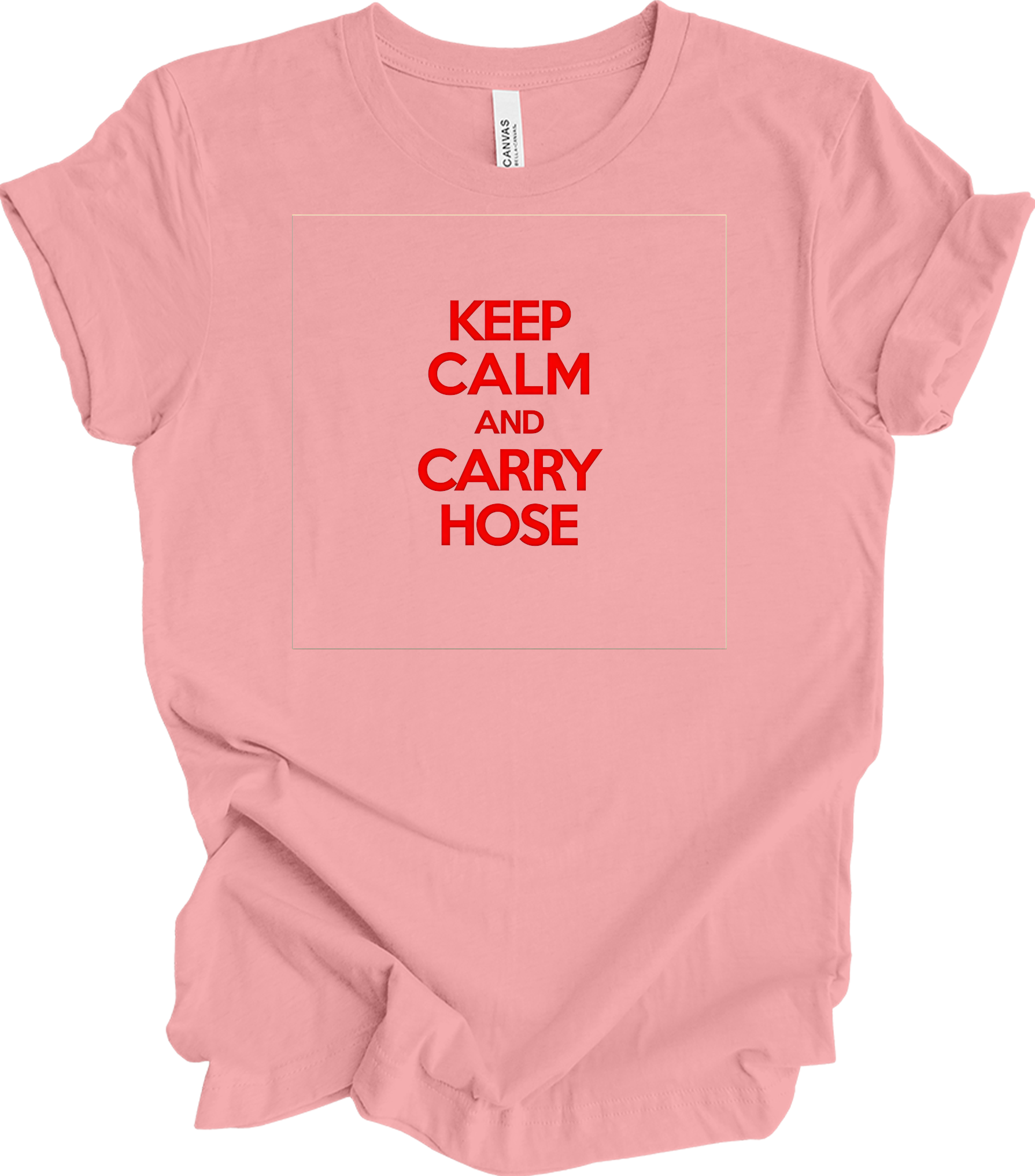 Keep Calm and Carry Hose T-Shirt in Pink