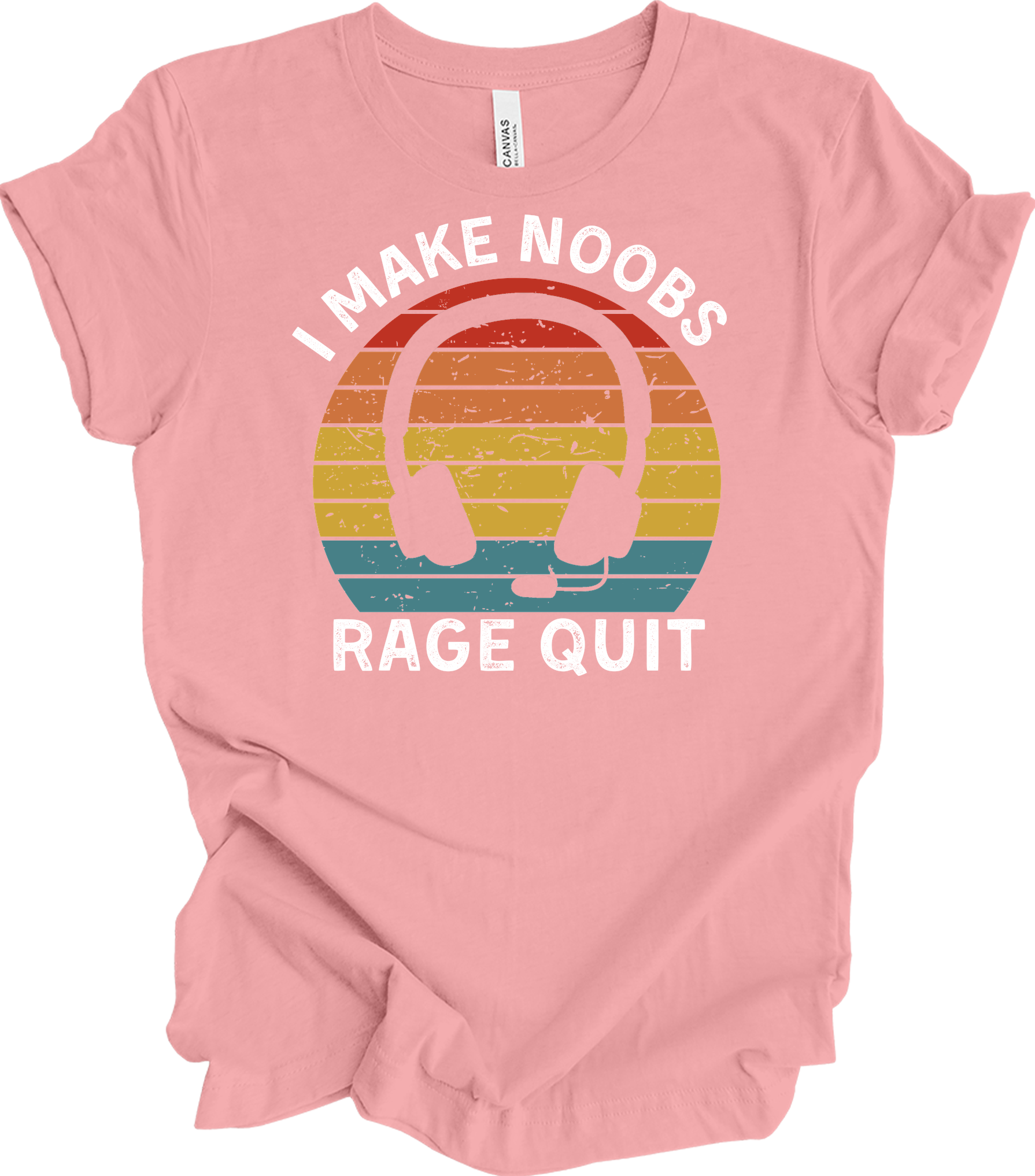 I Make Noobs Rage Quit T-Shirt in Pink