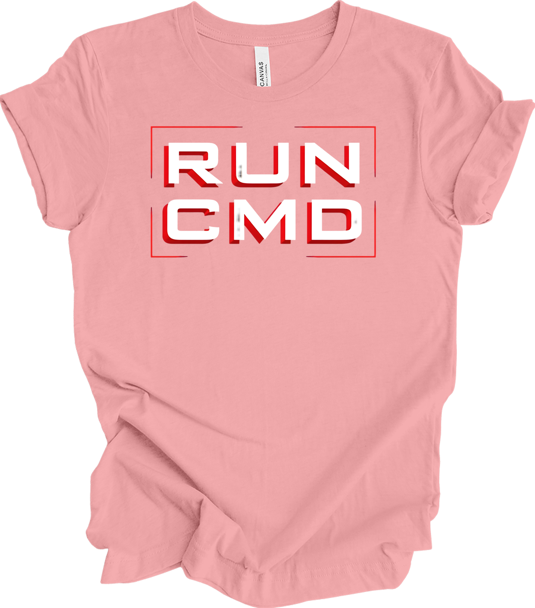 Run CMD Retro Tech T-Shirt in Pink