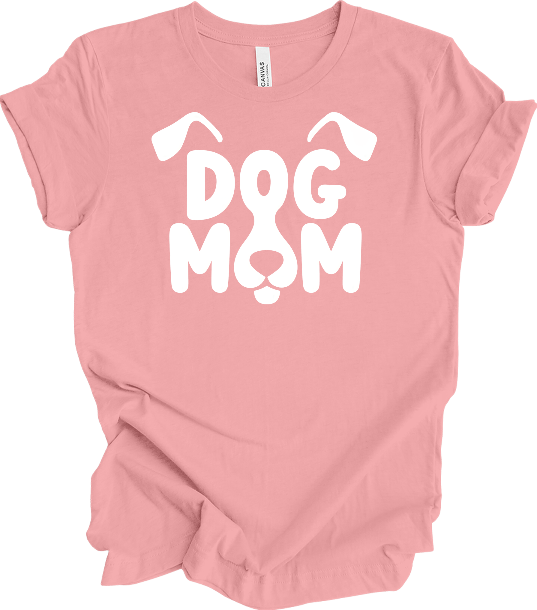 Dog Mom - Cute Gift for Dog Lovers T-Shirt in Pink