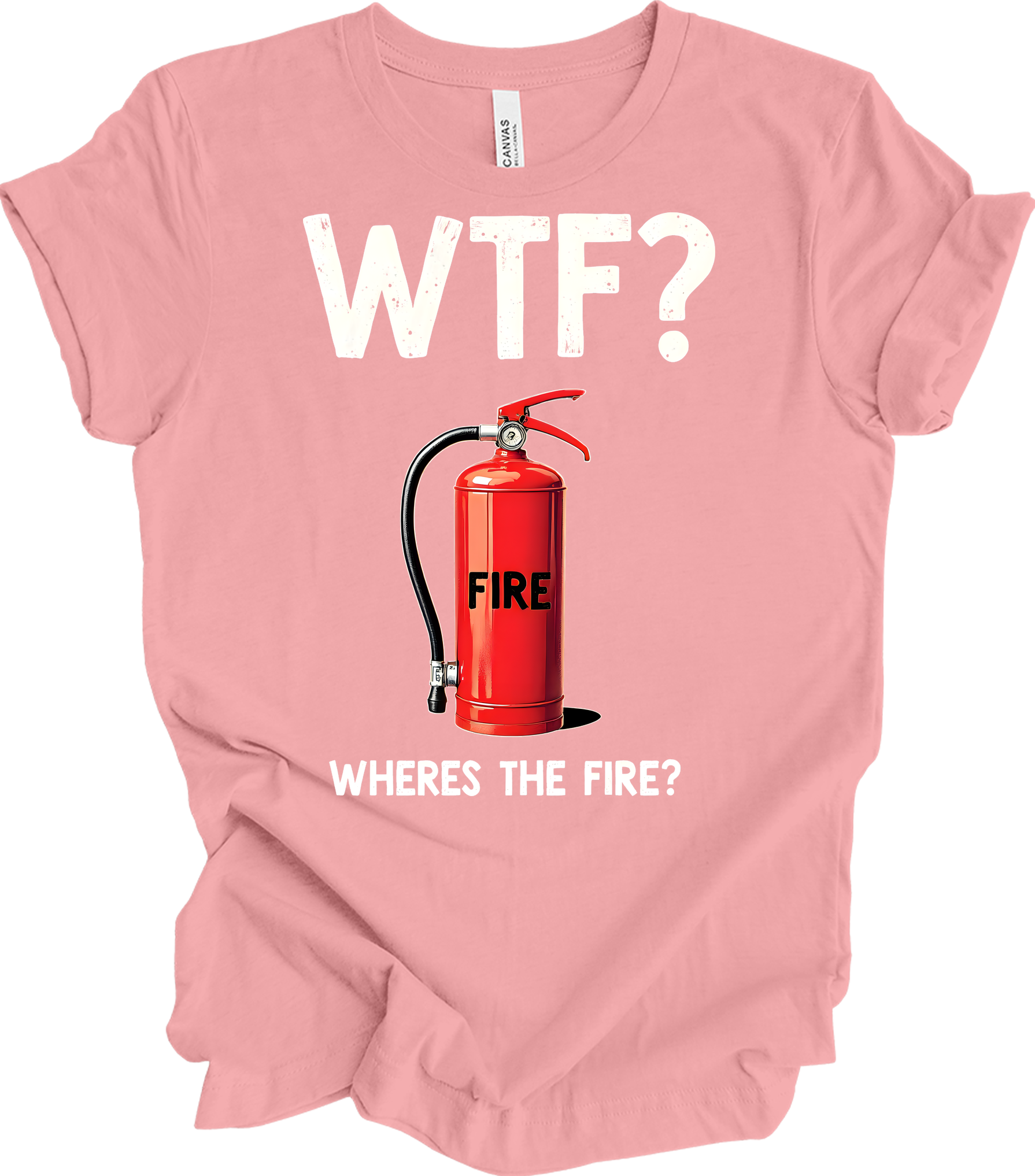 WTF? Fire Extinguisher T-Shirt in Pink