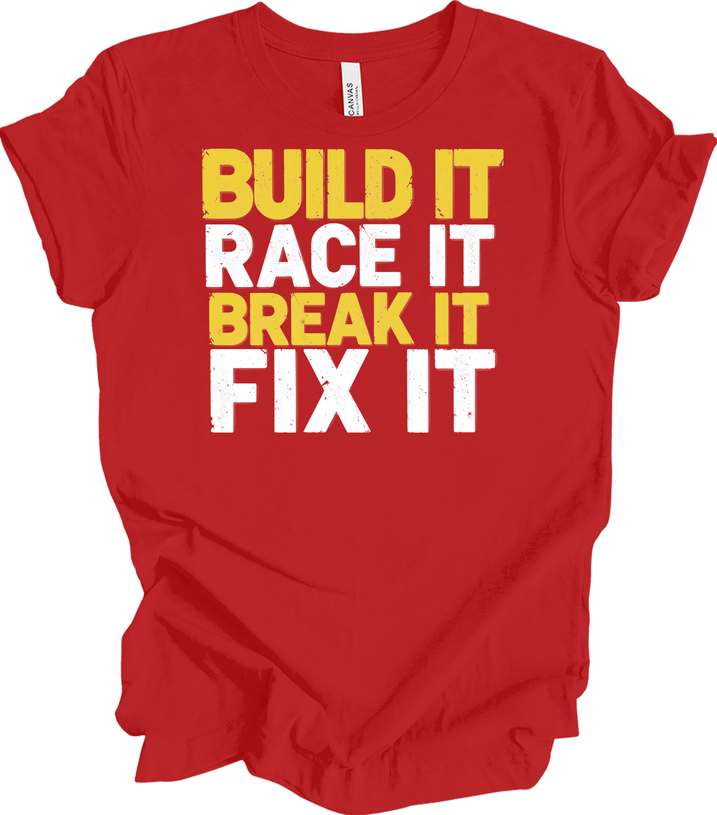 Build Race Break Fix It T-Shirt in Red
