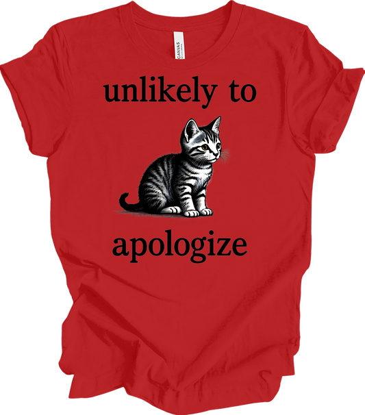 Cute Cat Lover's T-Shirt in Red