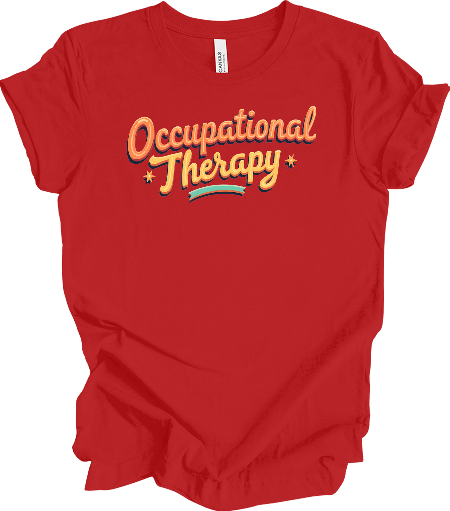 Retro Occupational Therapy T-Shirt in Red