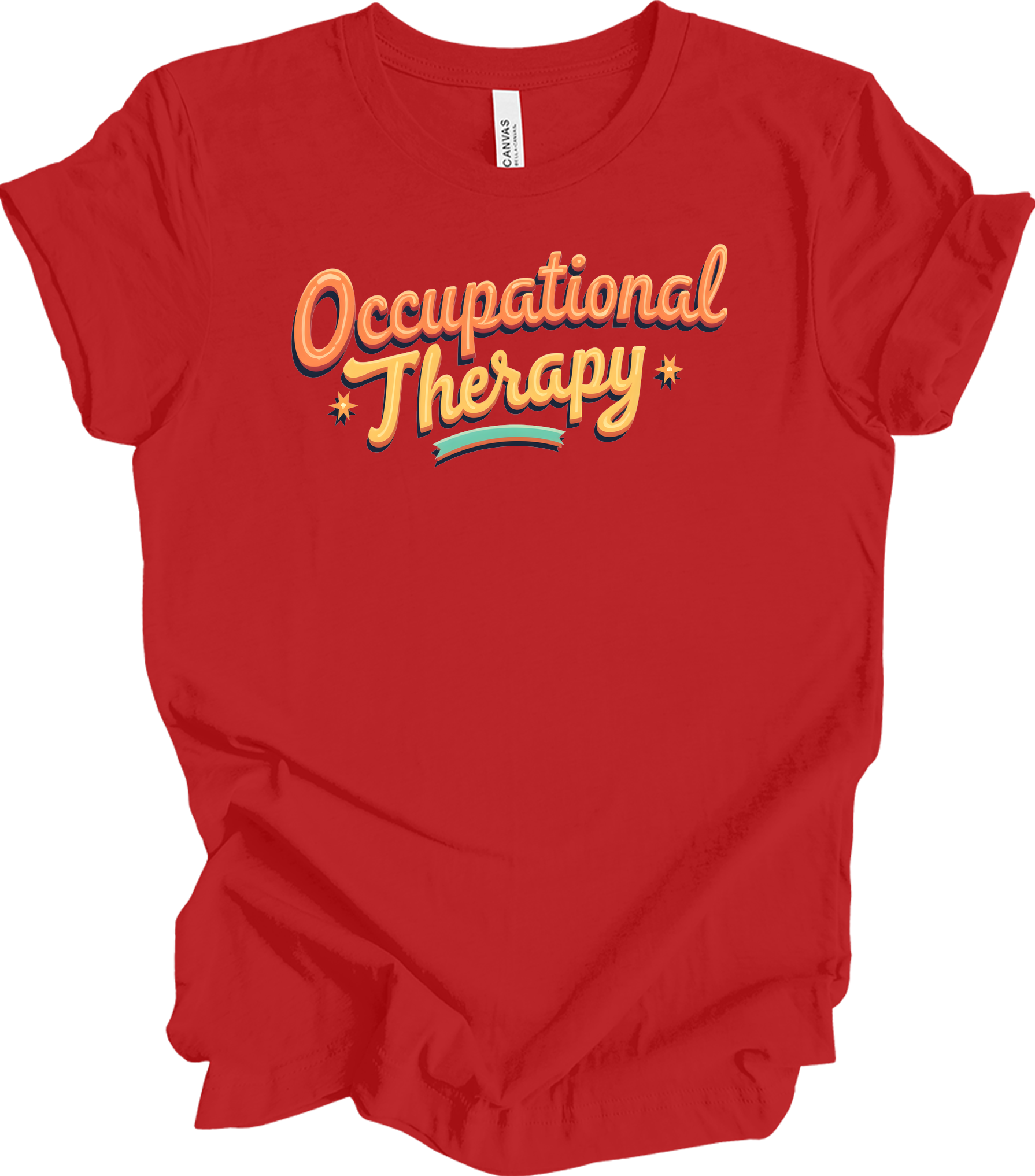 Retro Occupational Therapy T-Shirt in Red