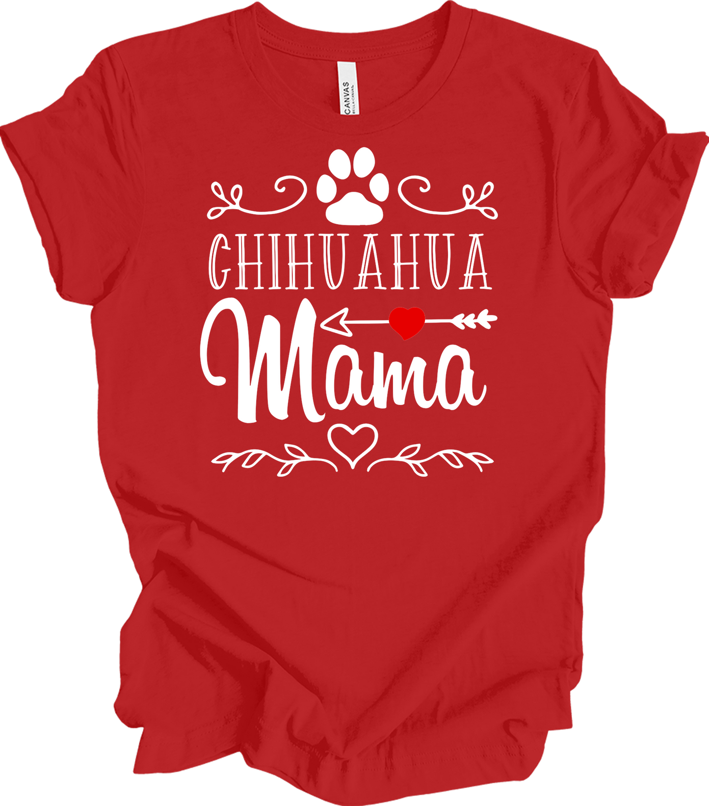 Chihuahua Mama - Dog Lover Gift T-Shirt in Red