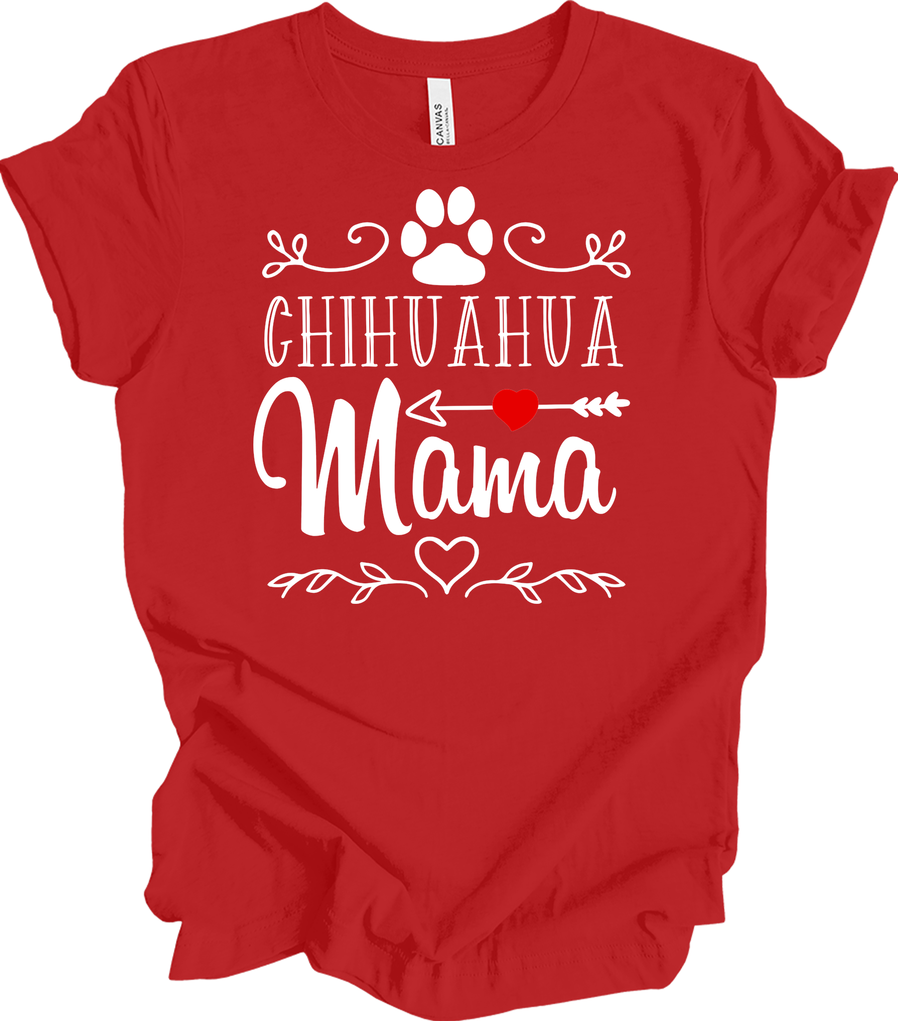 Chihuahua Mama - Dog Lover Gift T-Shirt in Red