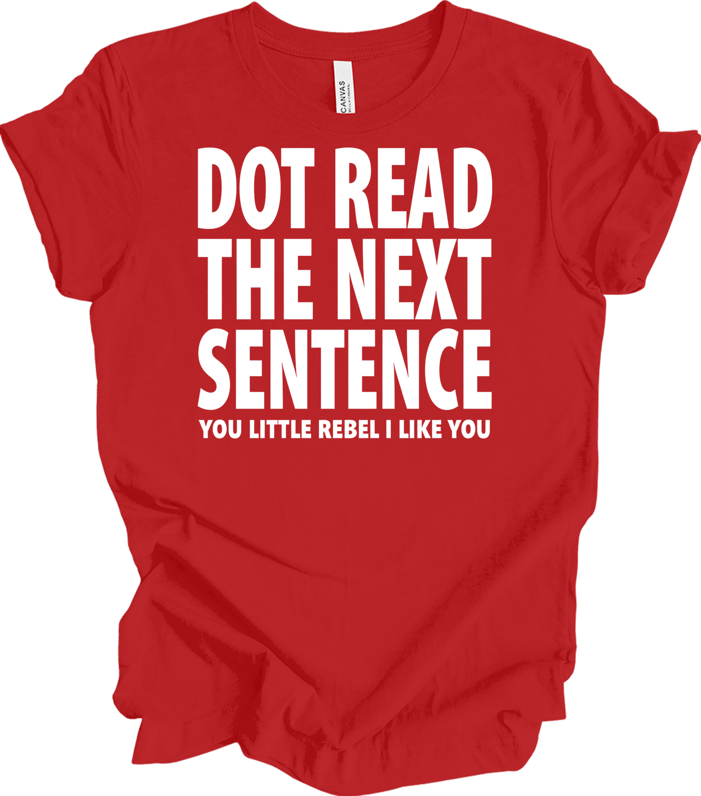 Don't Read The Next Sentence T-Shirt in Red