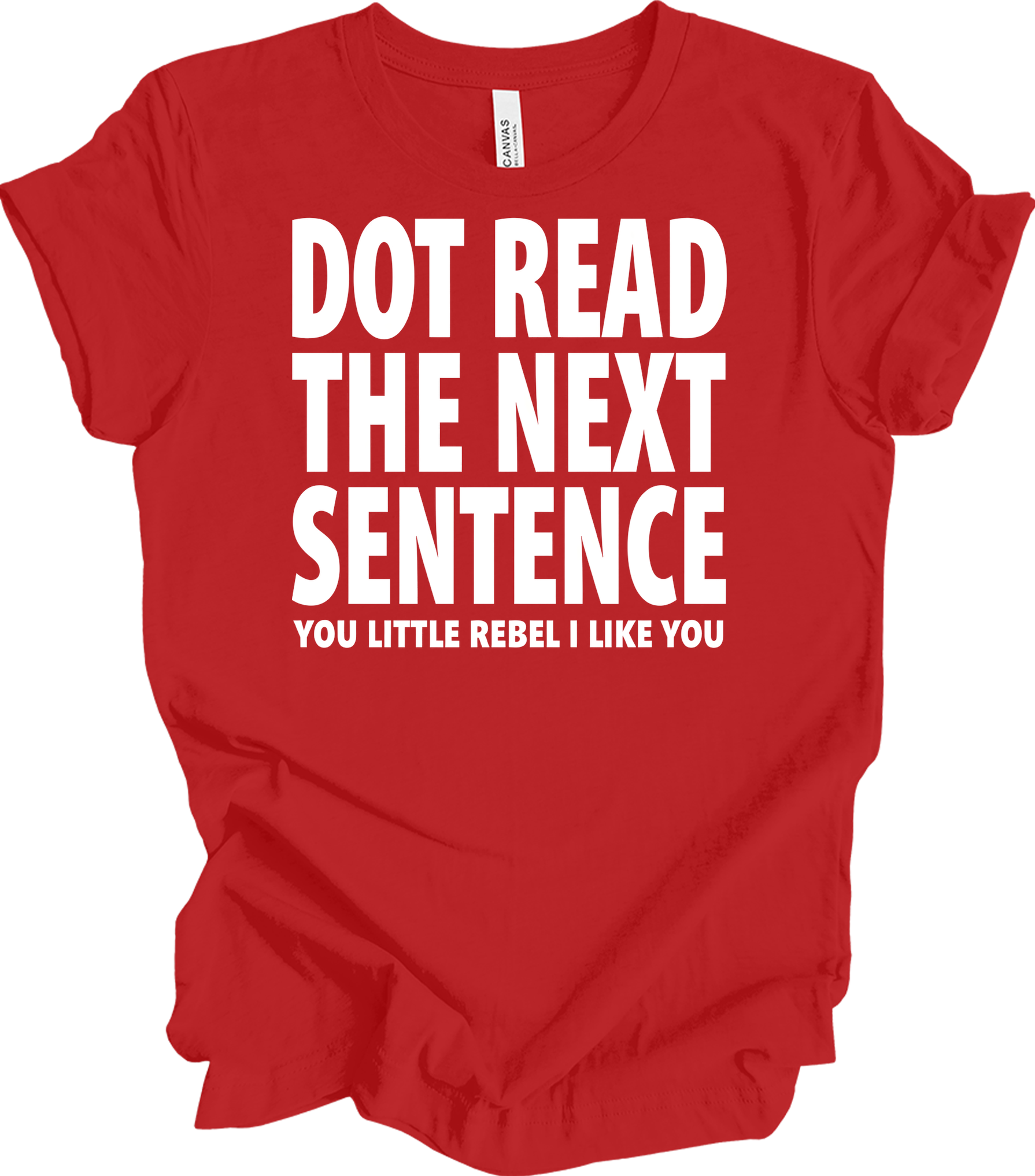 Don't Read The Next Sentence T-Shirt in Red