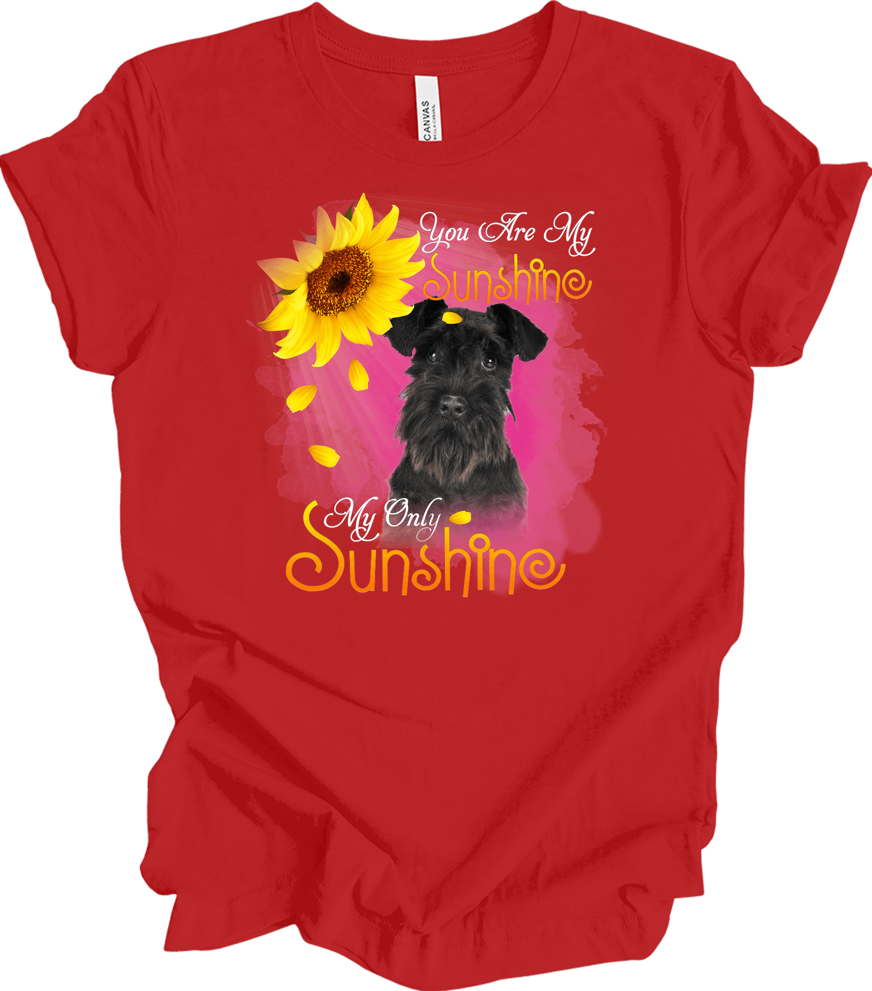 Schnauzer Sunshine - Unisex T-Shirt in Red
