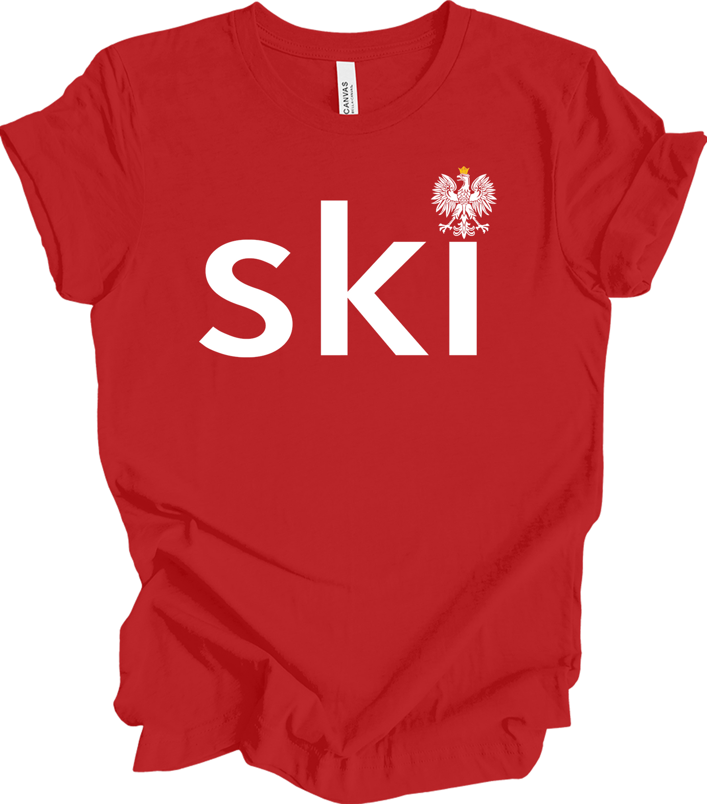 Ski Polish Surname - Polish Eagle Heritage T-Shirt in Red