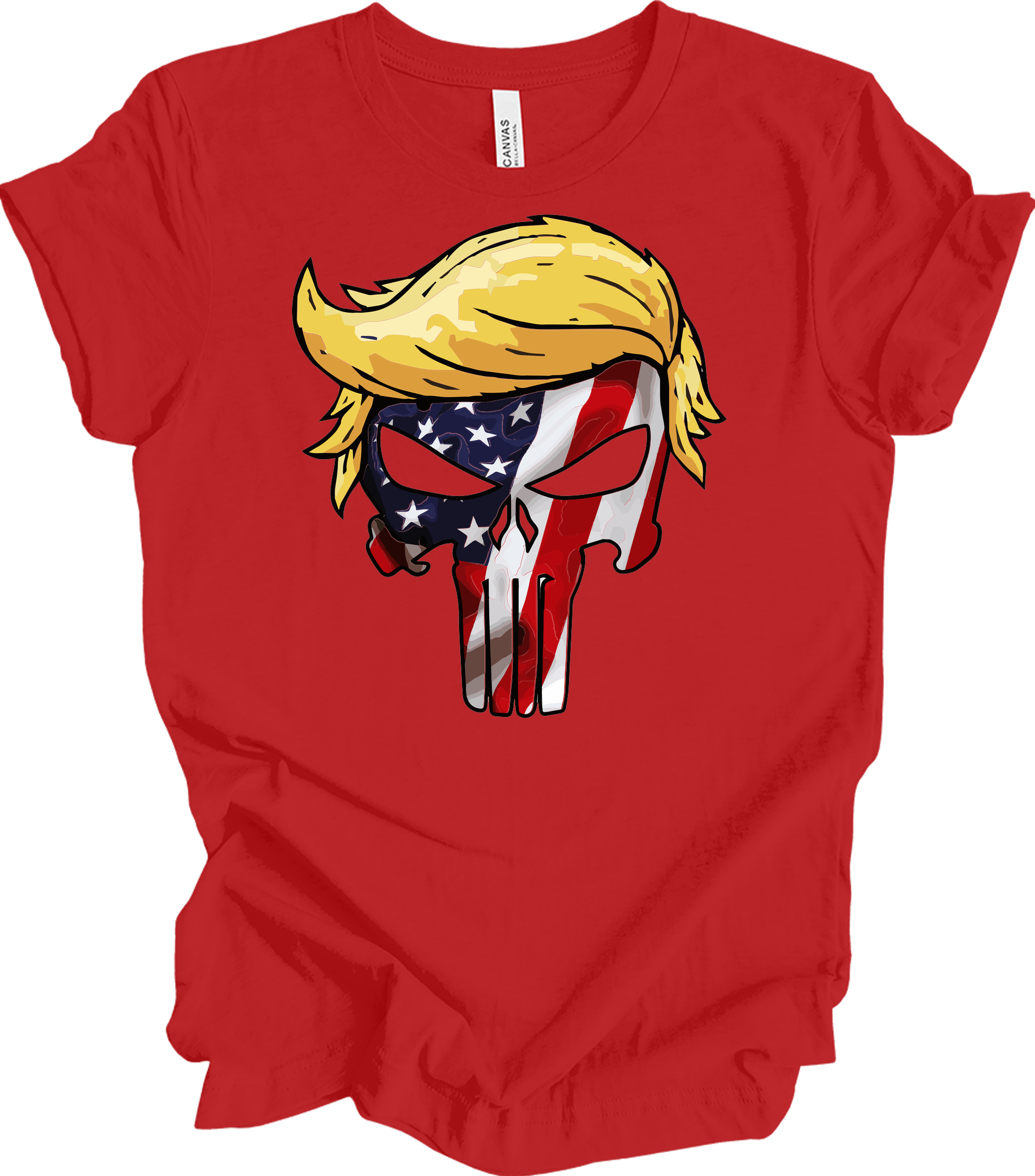 Trump Punisher Flag T-Shirt in Red