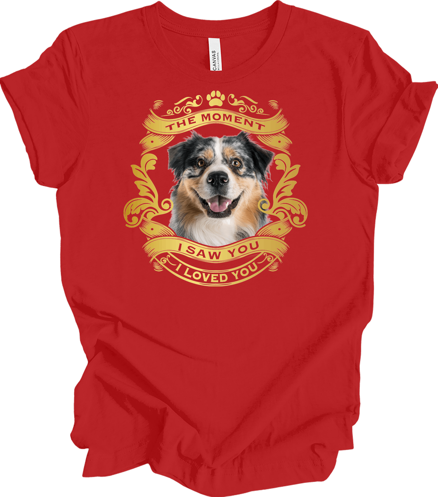 Australian Shepherd Love T-Shirt in Red