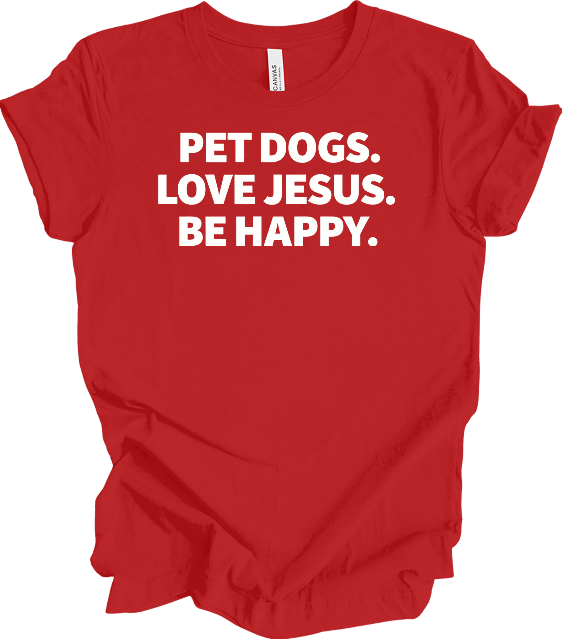 Pet Dogs Love Jesus T-Shirt in Red