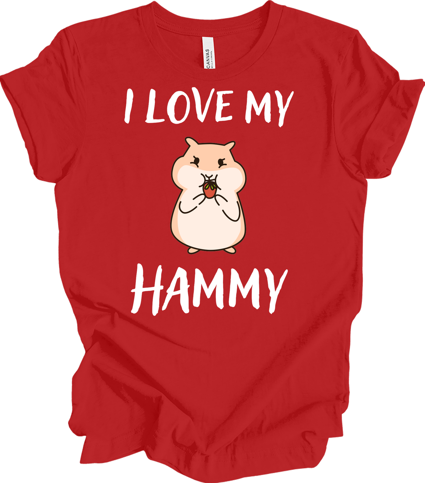 I Love My Hammy Hamster T-Shirt in Red