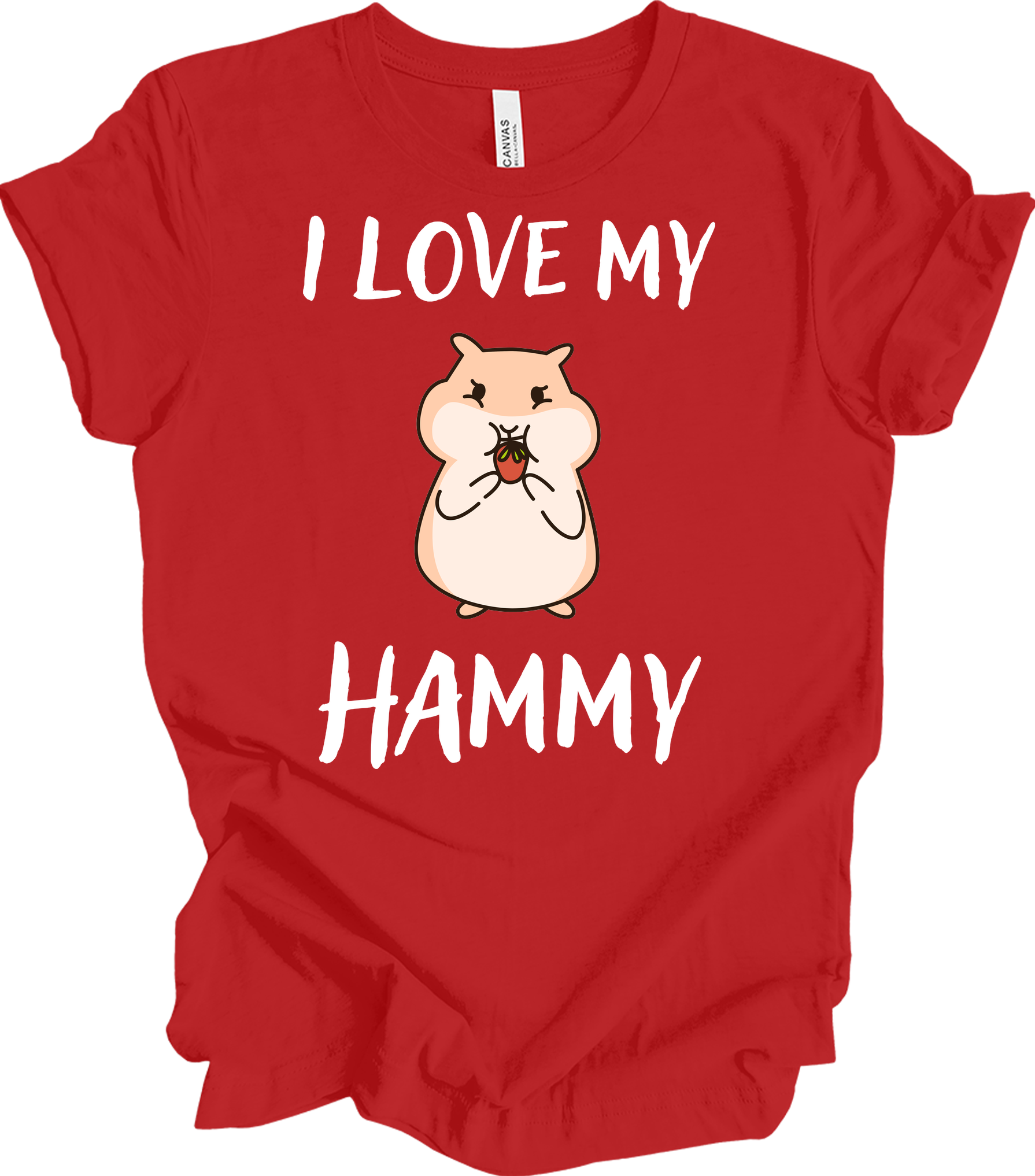 I Love My Hammy Hamster T-Shirt in Red