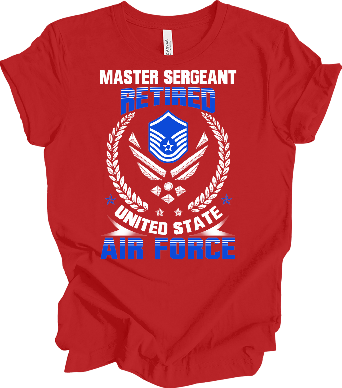 Master Sergeant Retired USAF T-Shirt in Red