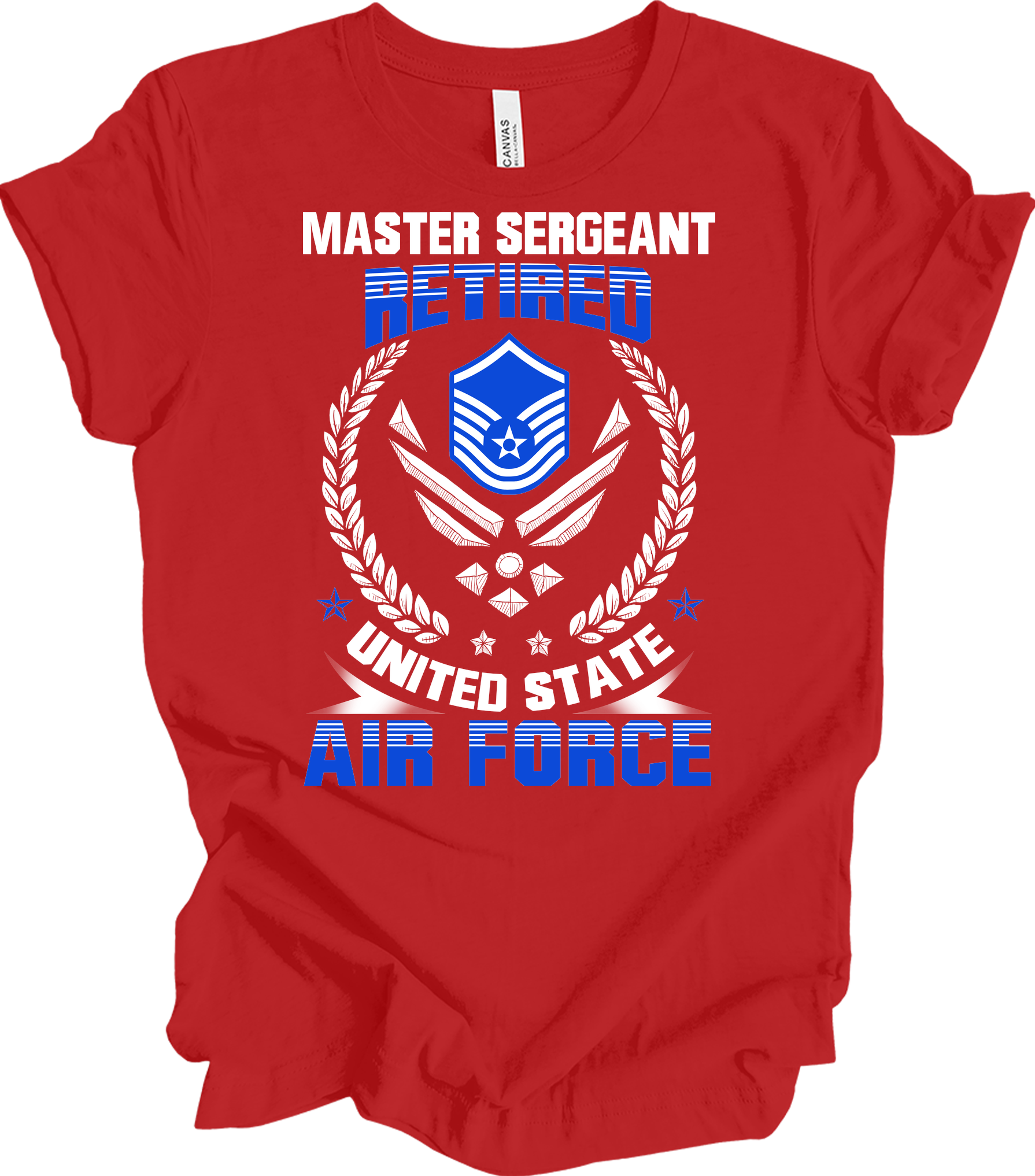 Master Sergeant Retired USAF T-Shirt in Red