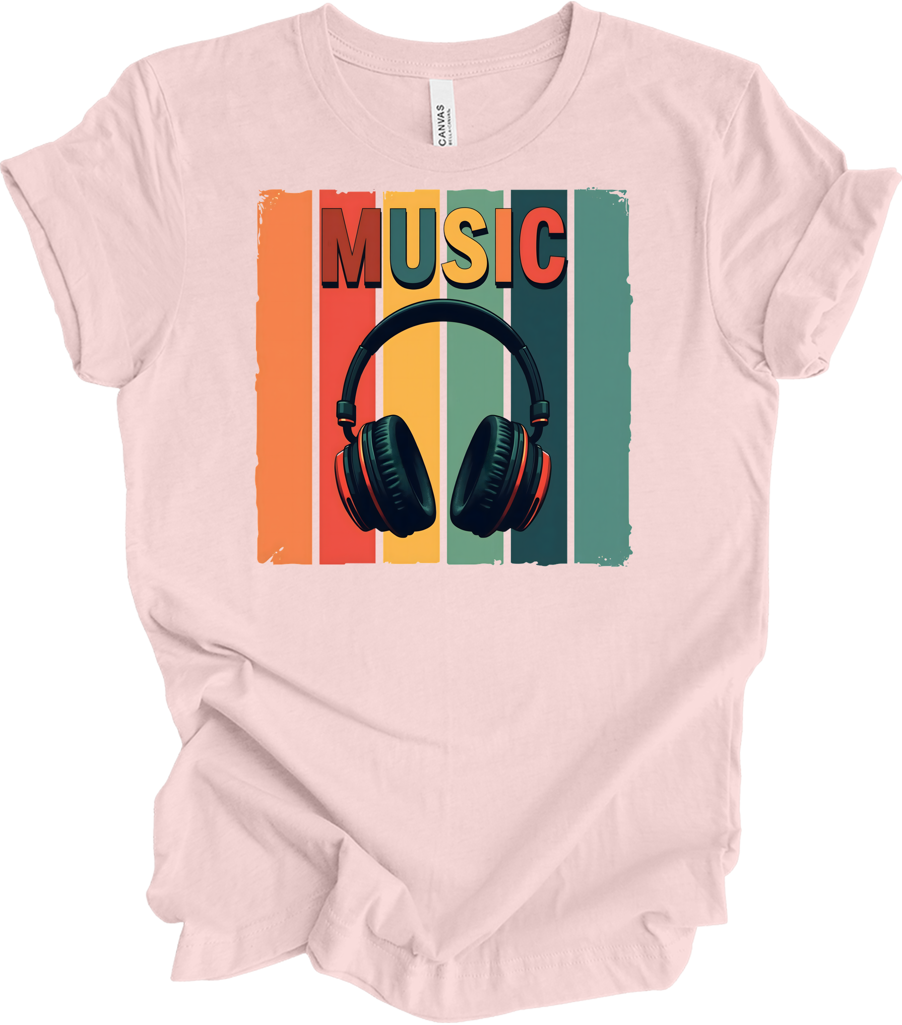 Electronic Music Lover T-Shirt in Soft Pink