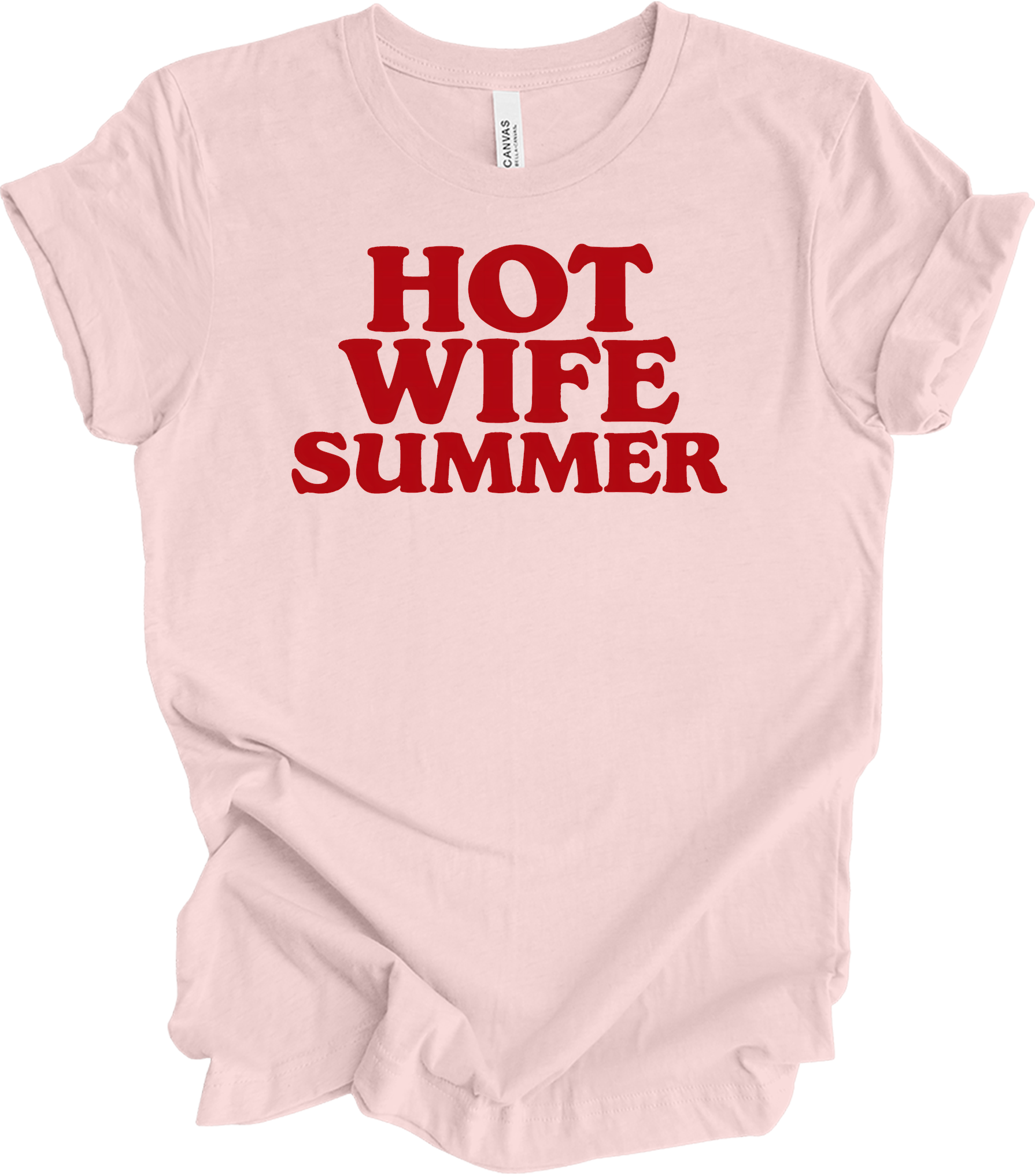 Hot Wife Summer - Fun Gift T-Shirt in Soft Pink