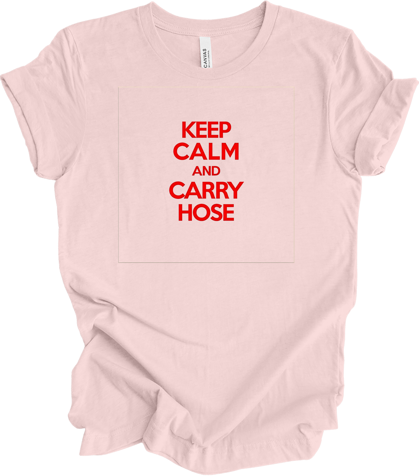 Keep Calm and Carry Hose T-Shirt in Soft Pink