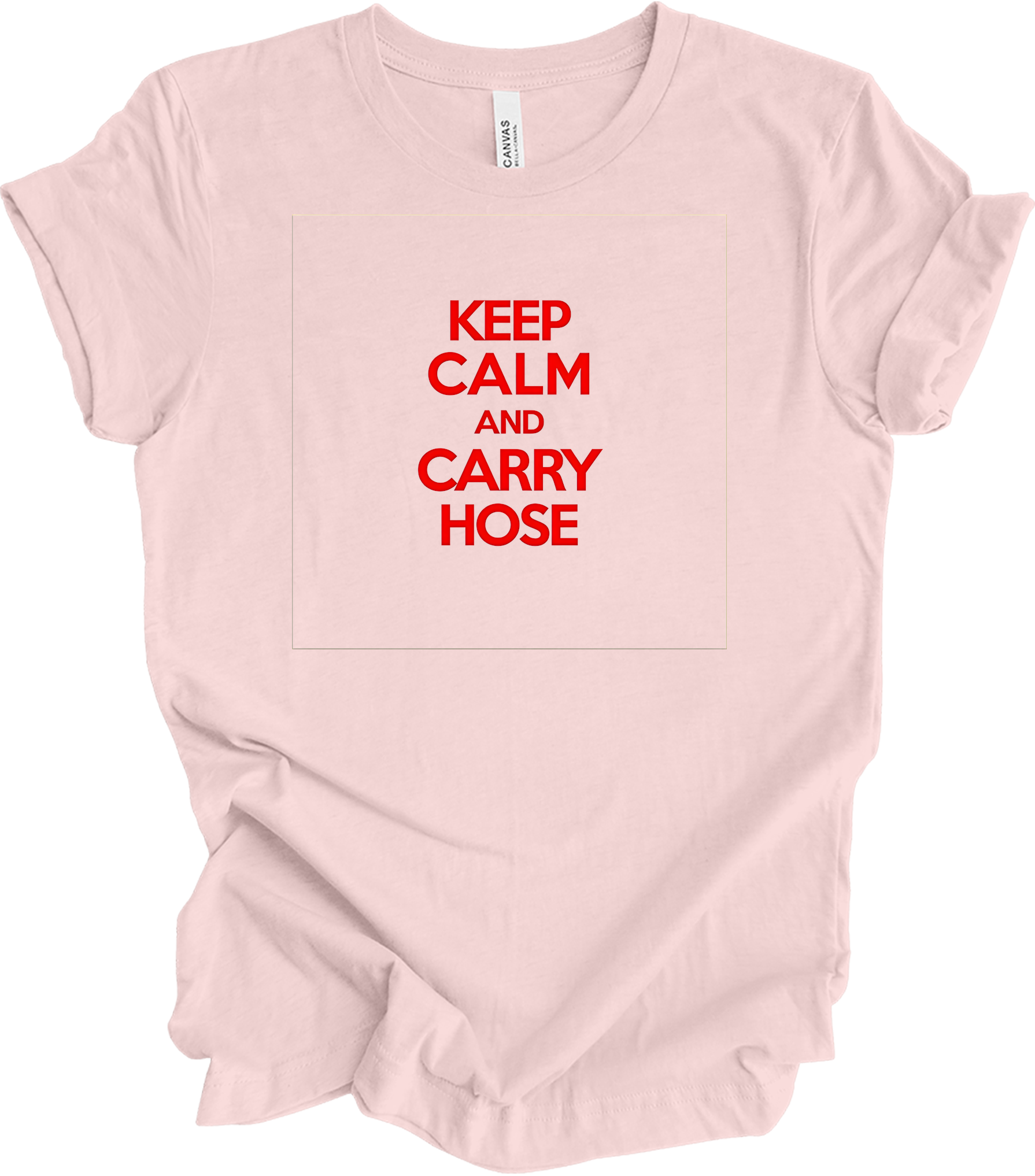 Keep Calm and Carry Hose T-Shirt in Soft Pink