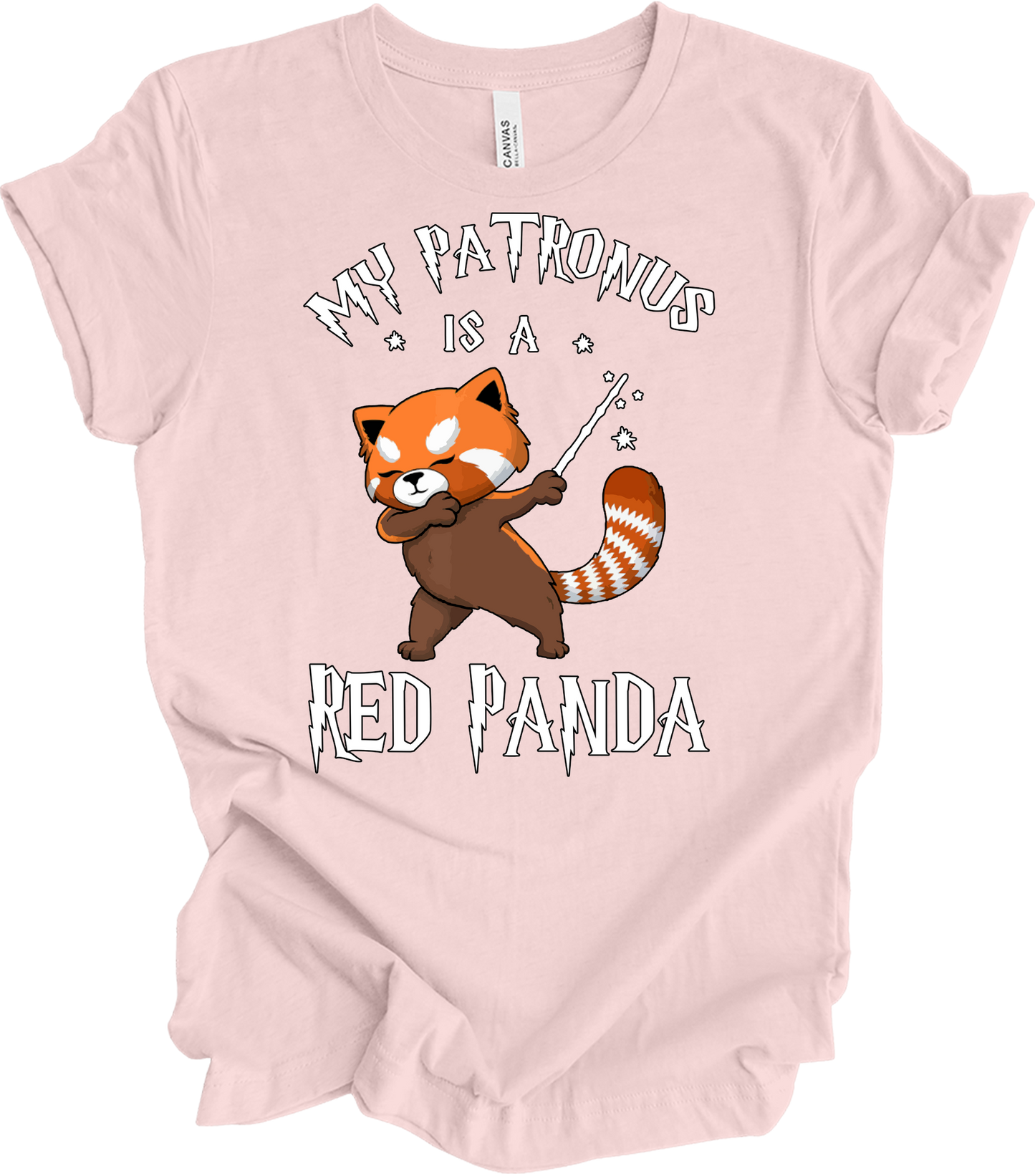 My Patronus Red Panda T-Shirt in Soft Pink