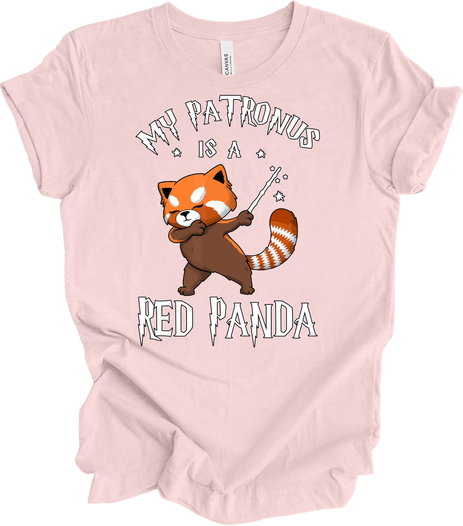 My Patronus Red Panda T-Shirt in Soft Pink