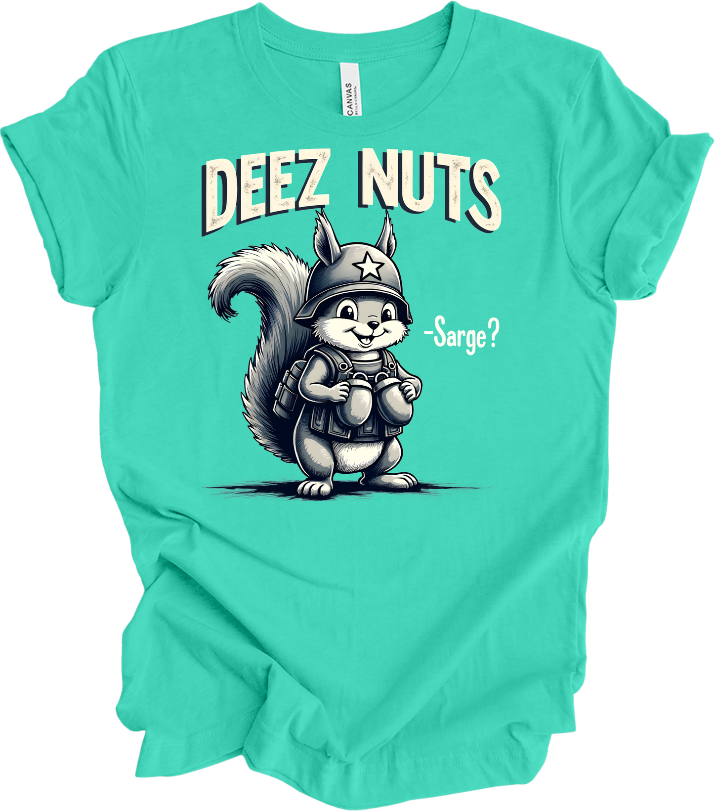 Funny 'Deez Nuts' T-Shirt in Teal