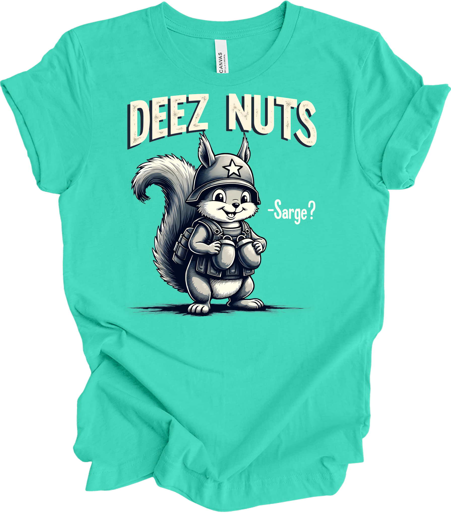 Funny 'Deez Nuts' T-Shirt in Teal