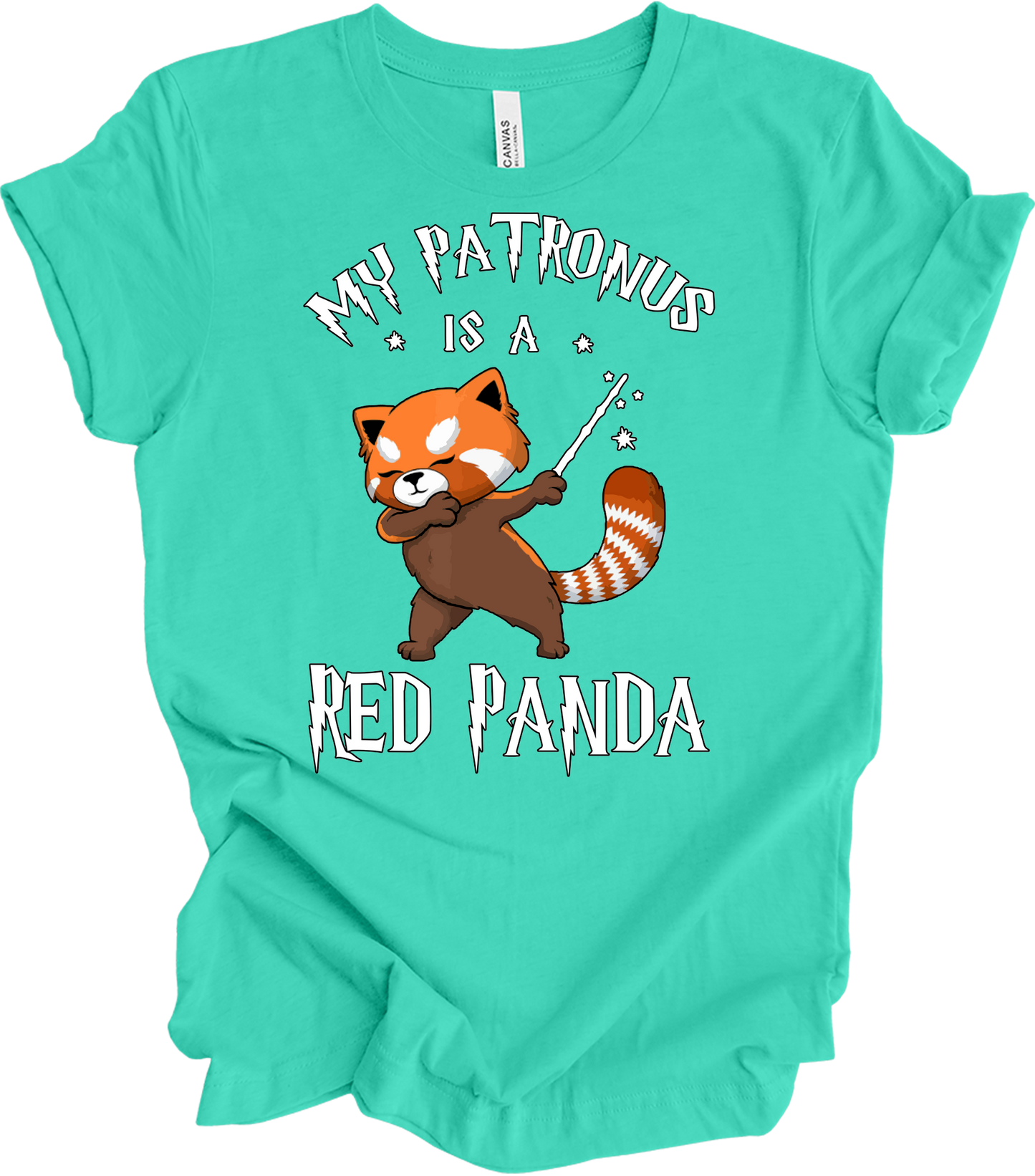 My Patronus Red Panda T-Shirt in Teal