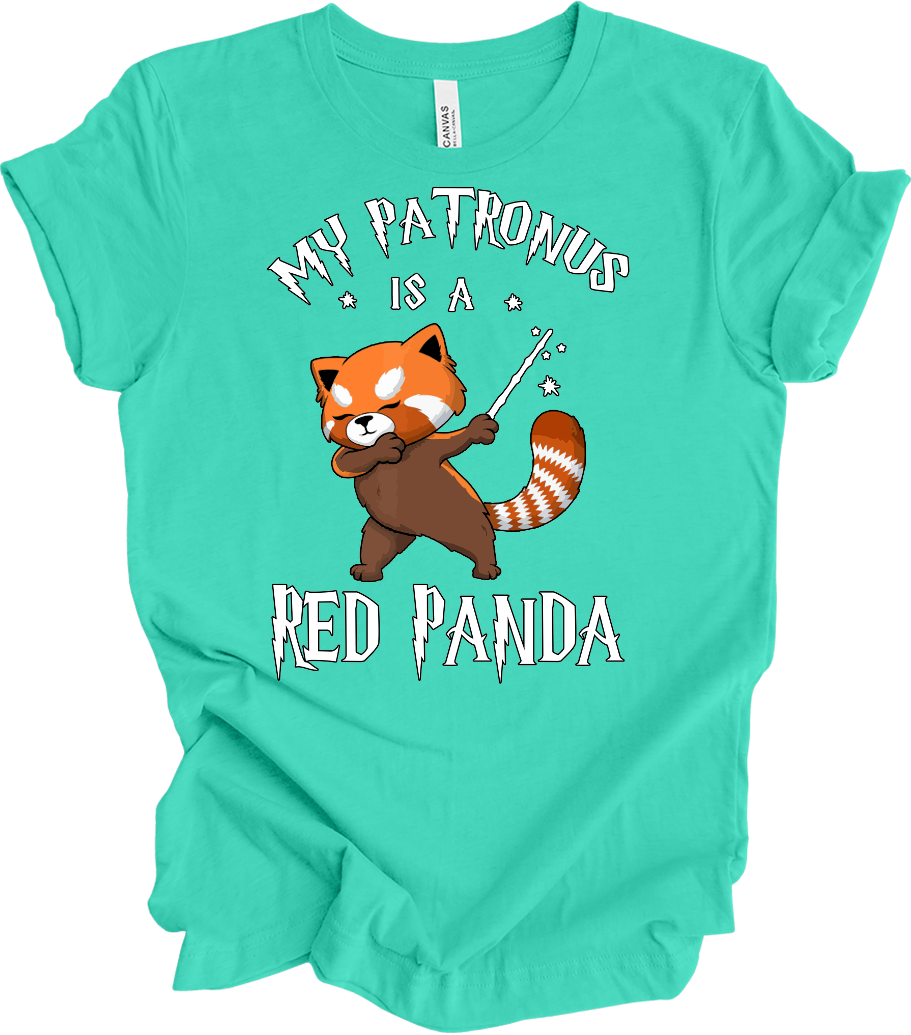 My Patronus Red Panda T-Shirt in Teal