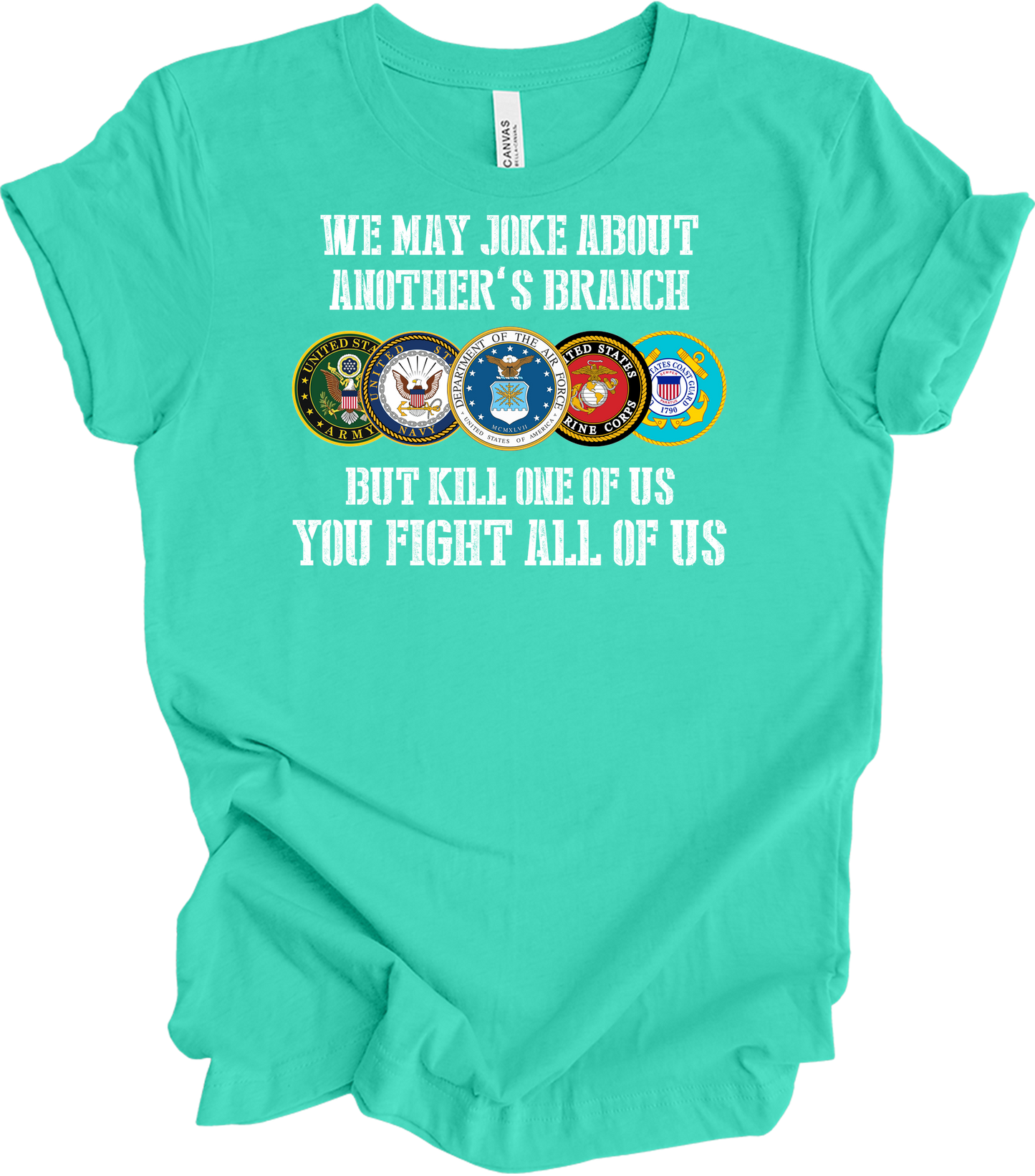 US Military Unity T-Shirt in Teal