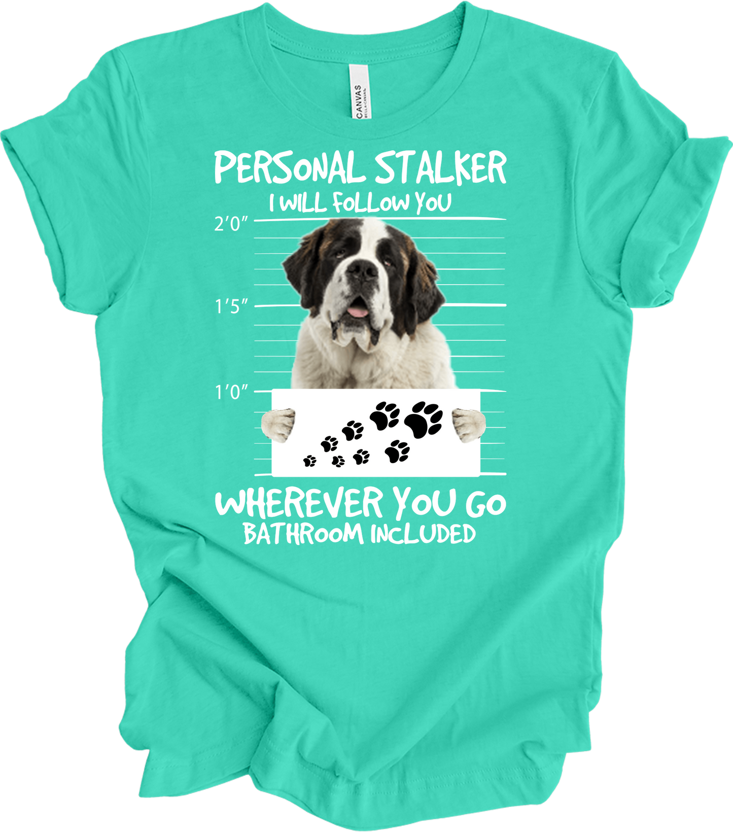 Saint Bernard Personal Stalker T-Shirt in Teal